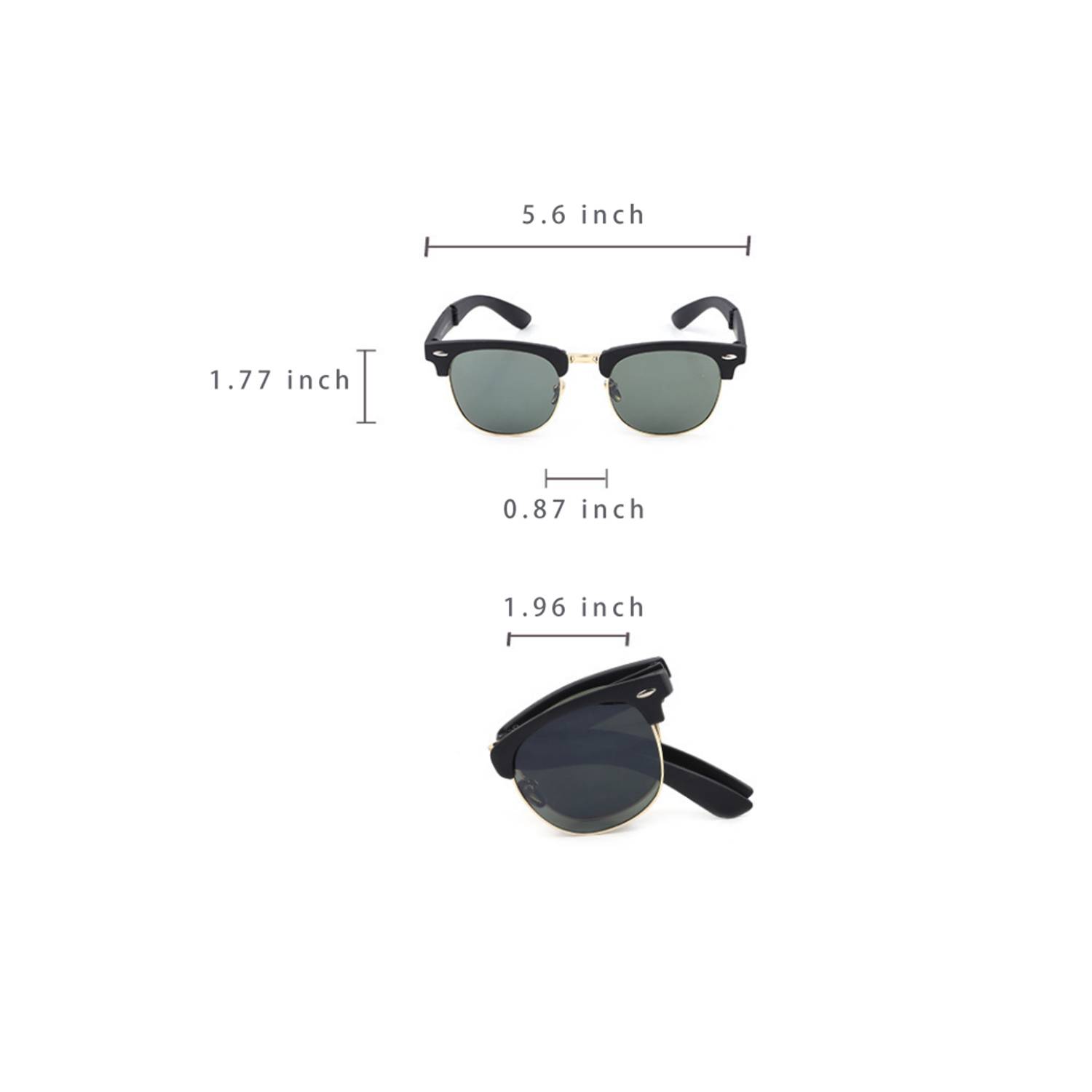 Polarized Folding Half Frame UV Protection Sunglasses 6