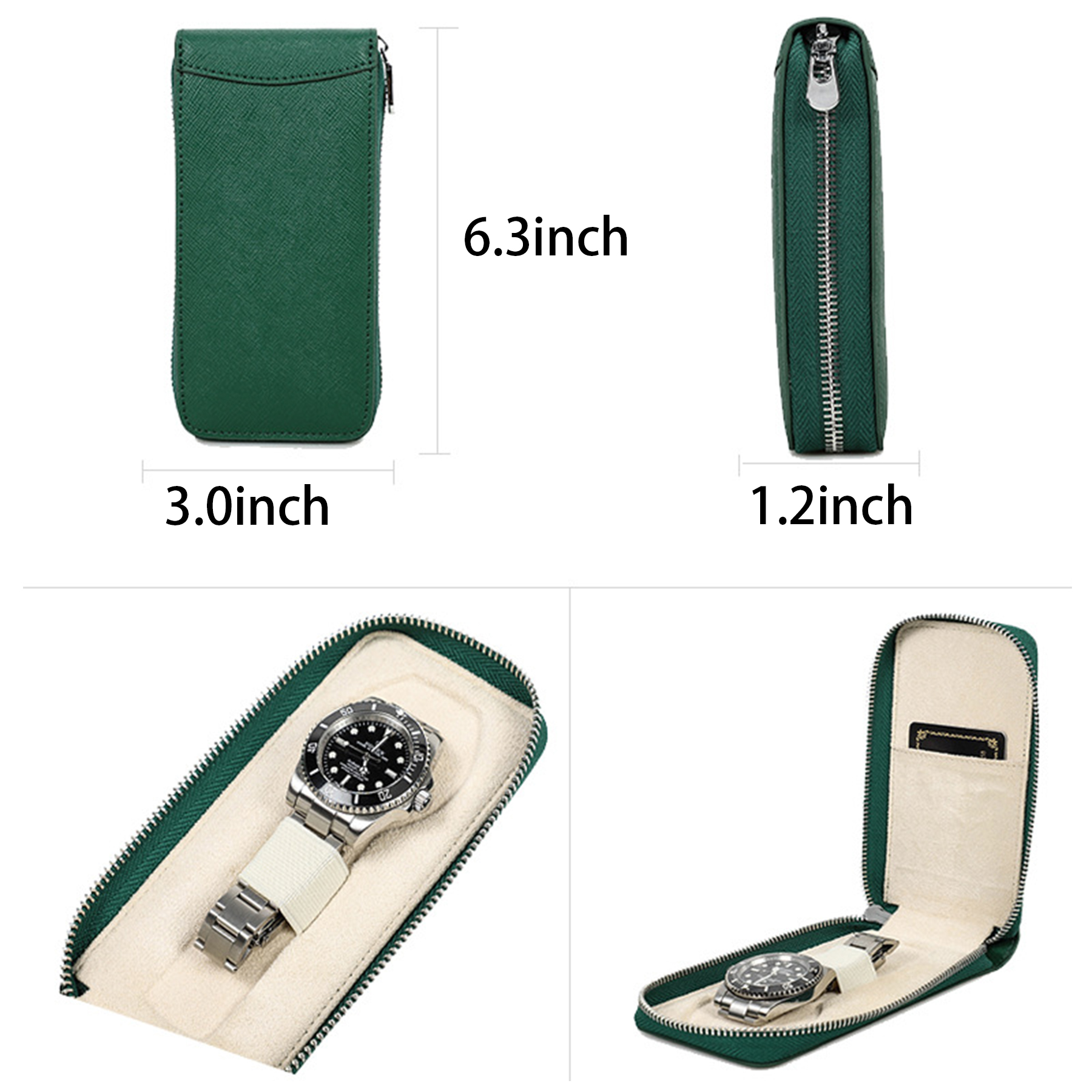 Genuine Leather Watch Travel Case Storage Cosmetic bag 8