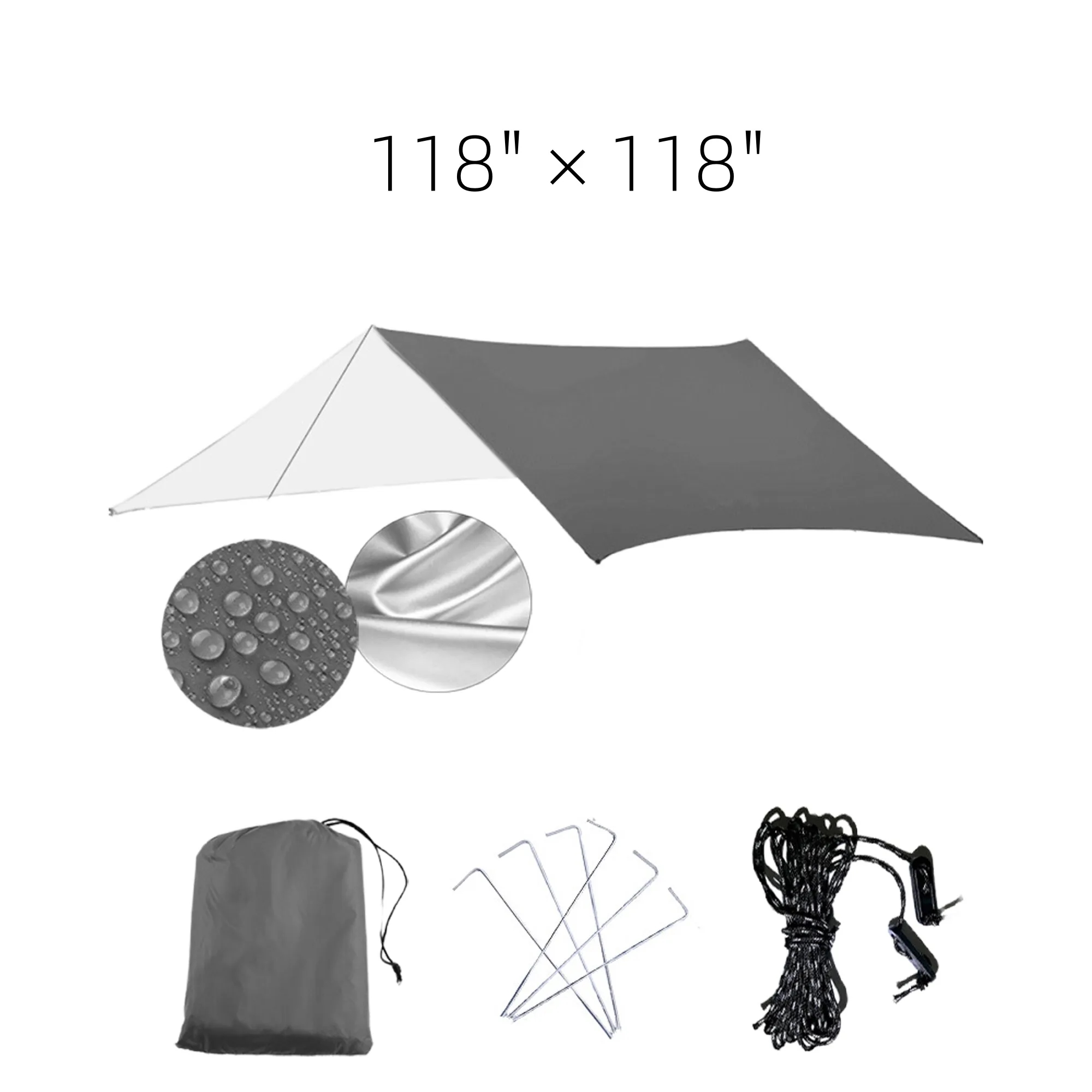 Polyester Camping Tarp MOQ 10PCS 10