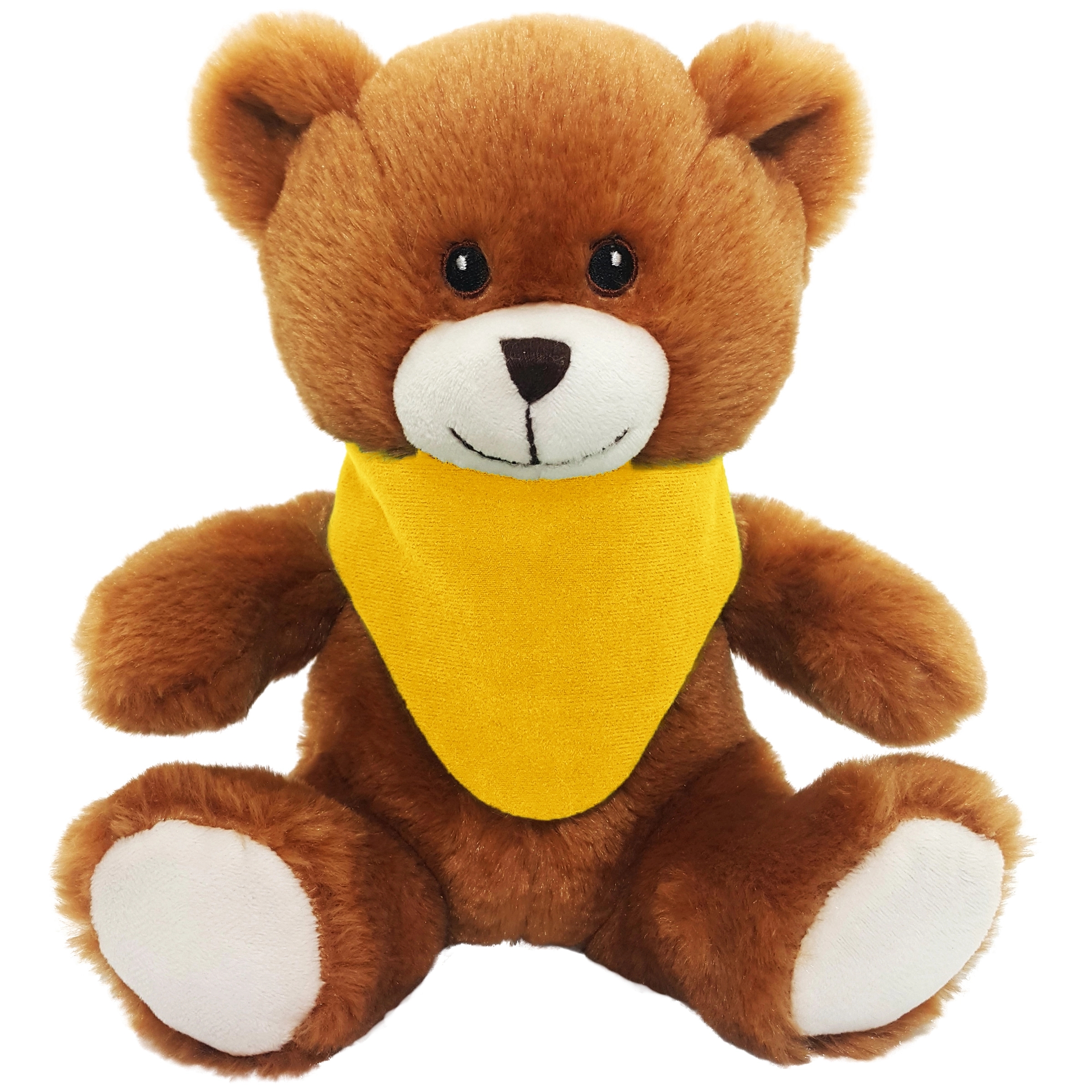 8" Embroidered Eyes Honey Brown Bear 5
