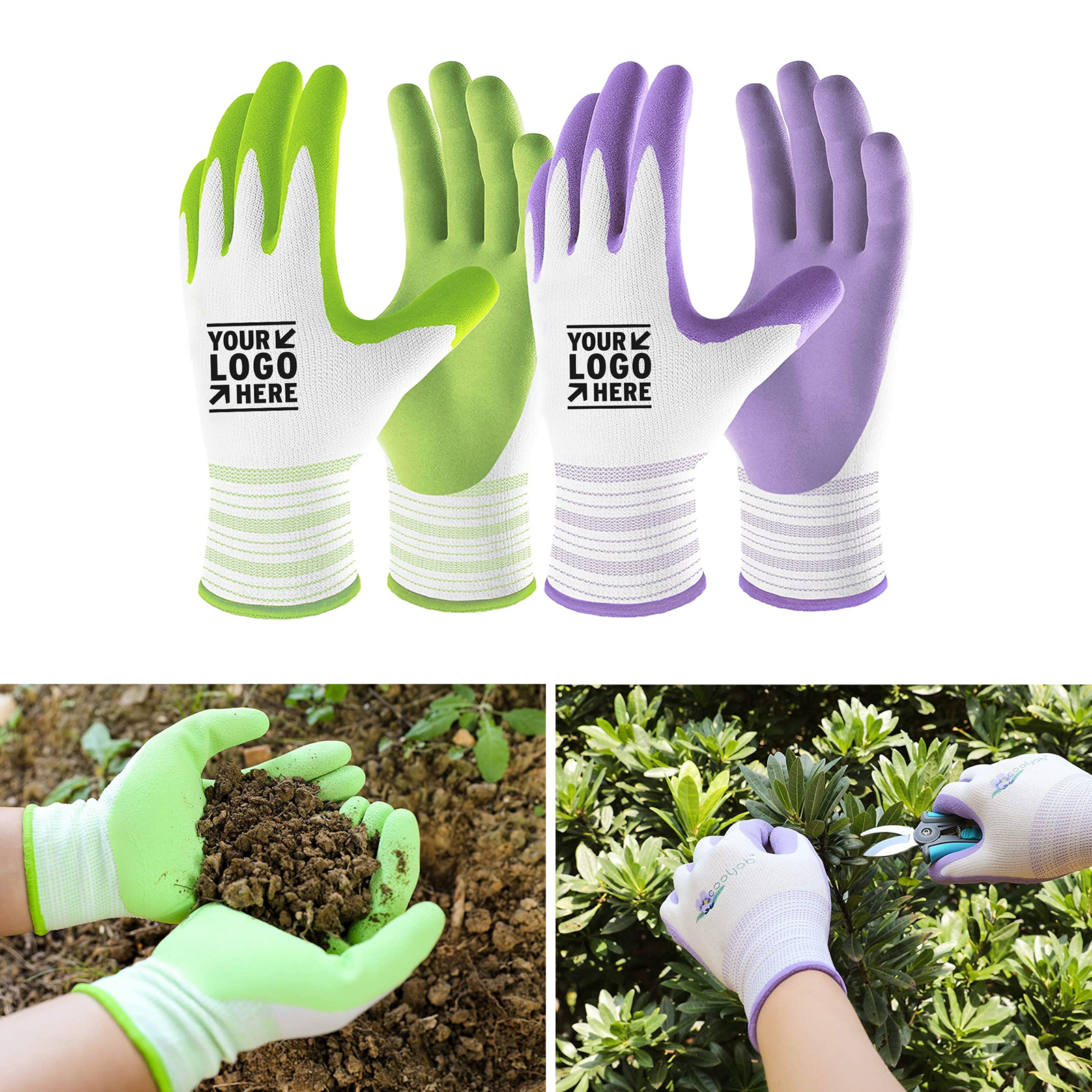 Breathable Rubber Coated Yard Garden Gloves 2