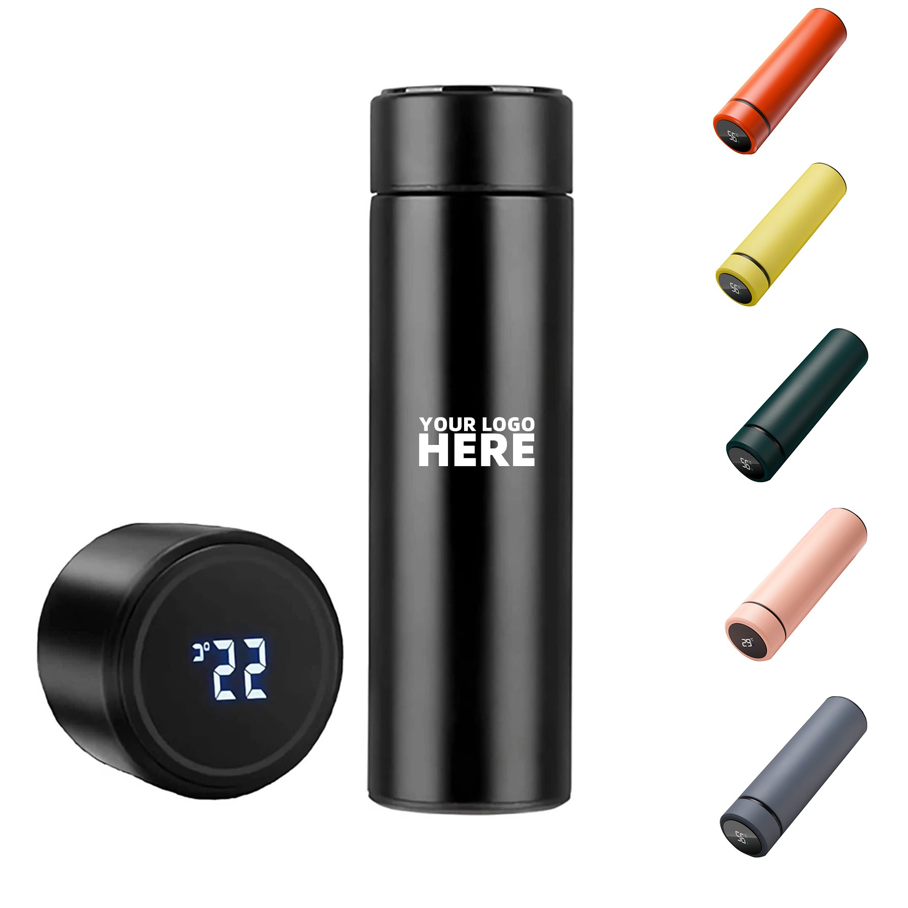 Water Bottle With LED Temperature Display