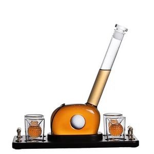 Golf Themed Whiskey Decanter Set with Shot Glasses 10