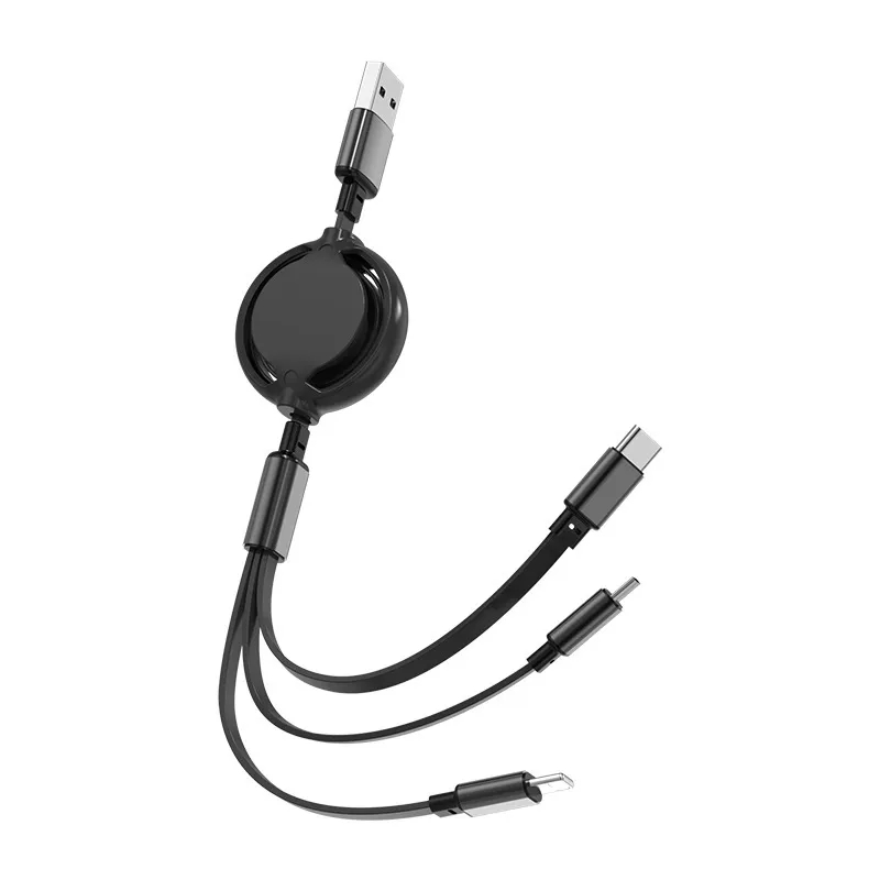 Telescopic Three-In-One Data Cable MOQ 100PCS 11