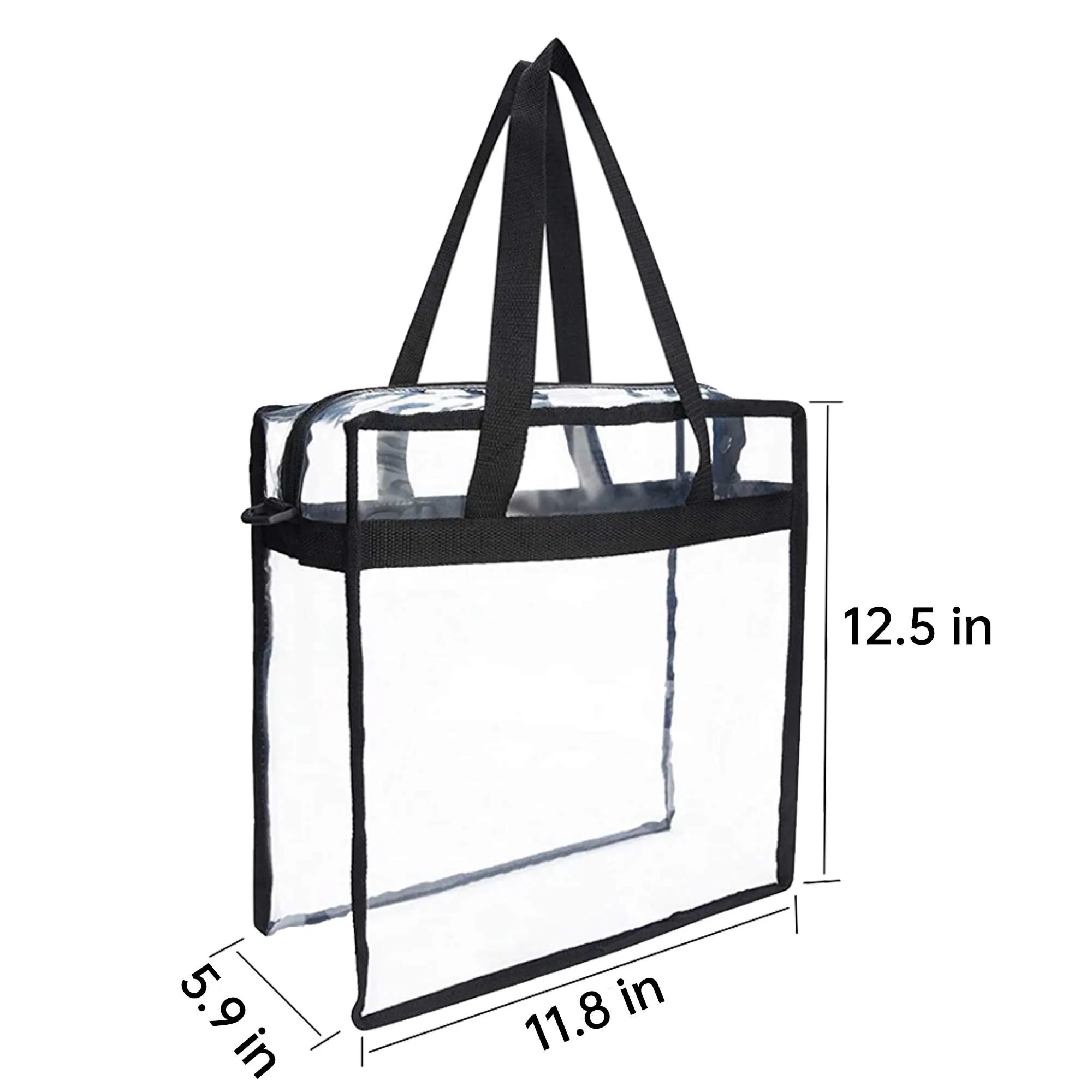 Stadium Approved Clear Tote Bag with Zipper 4