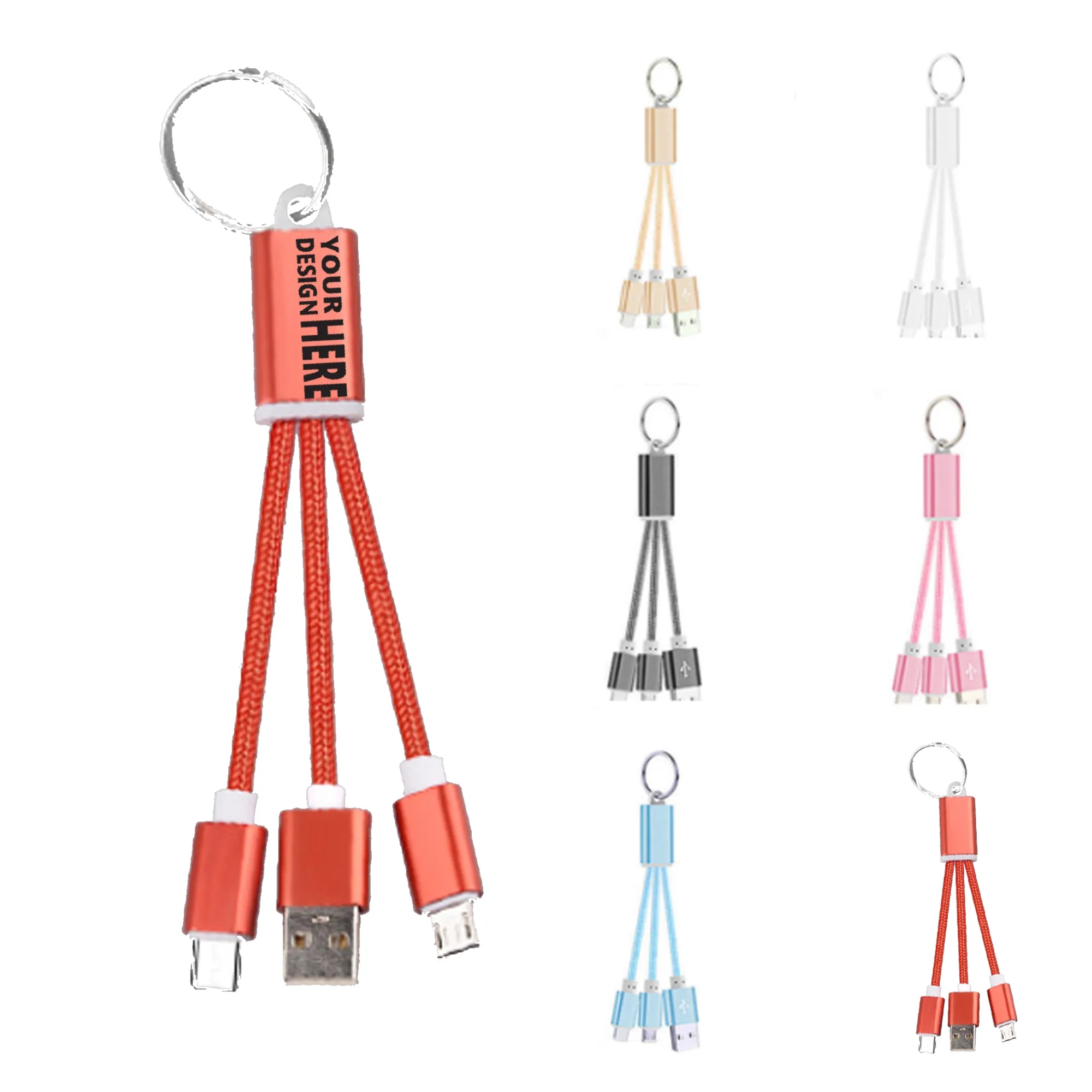 2-In-1 Charging Cable With Key Chain 1
