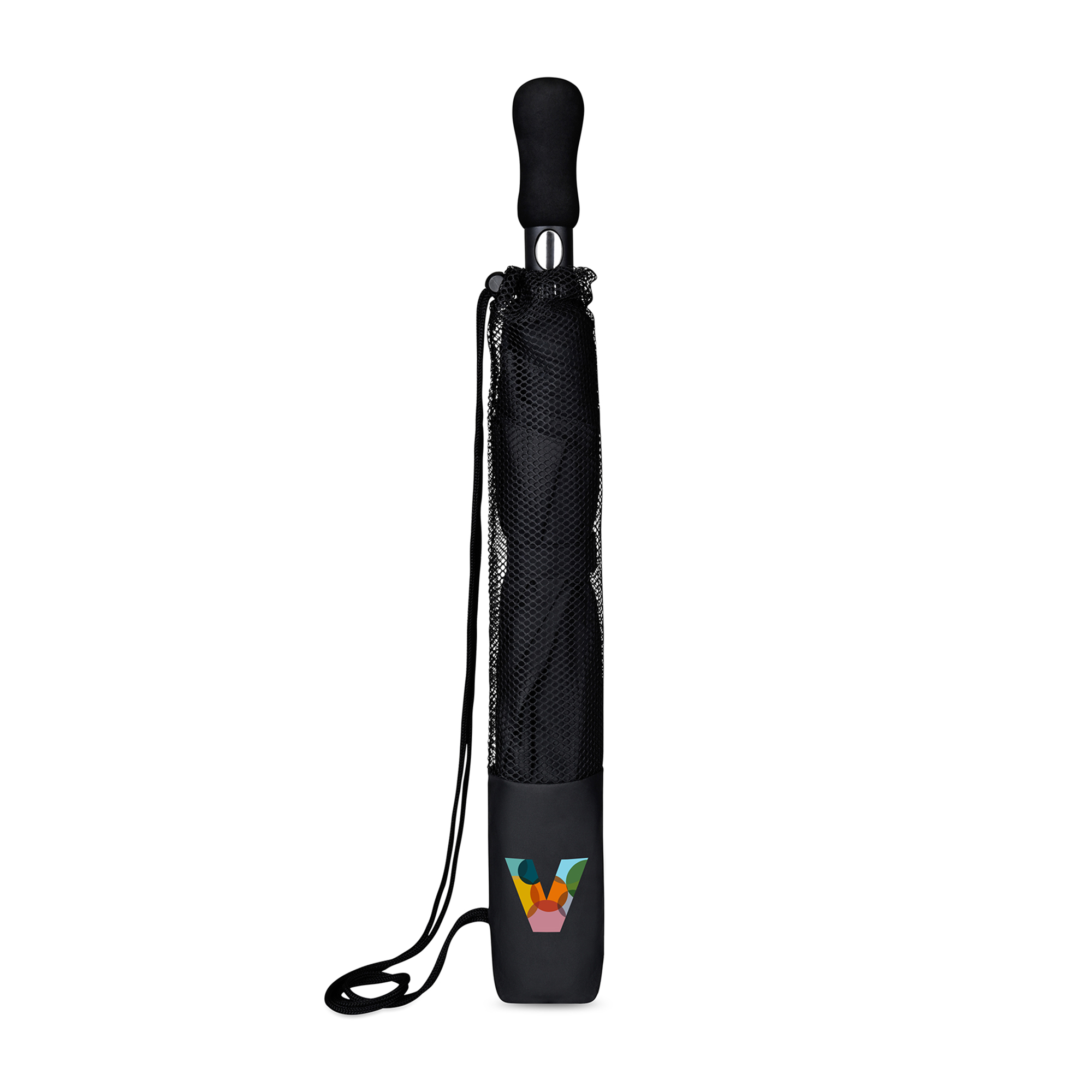 Elements 58" Recycled rPET Auto Open Travel Folding Umbrella 1