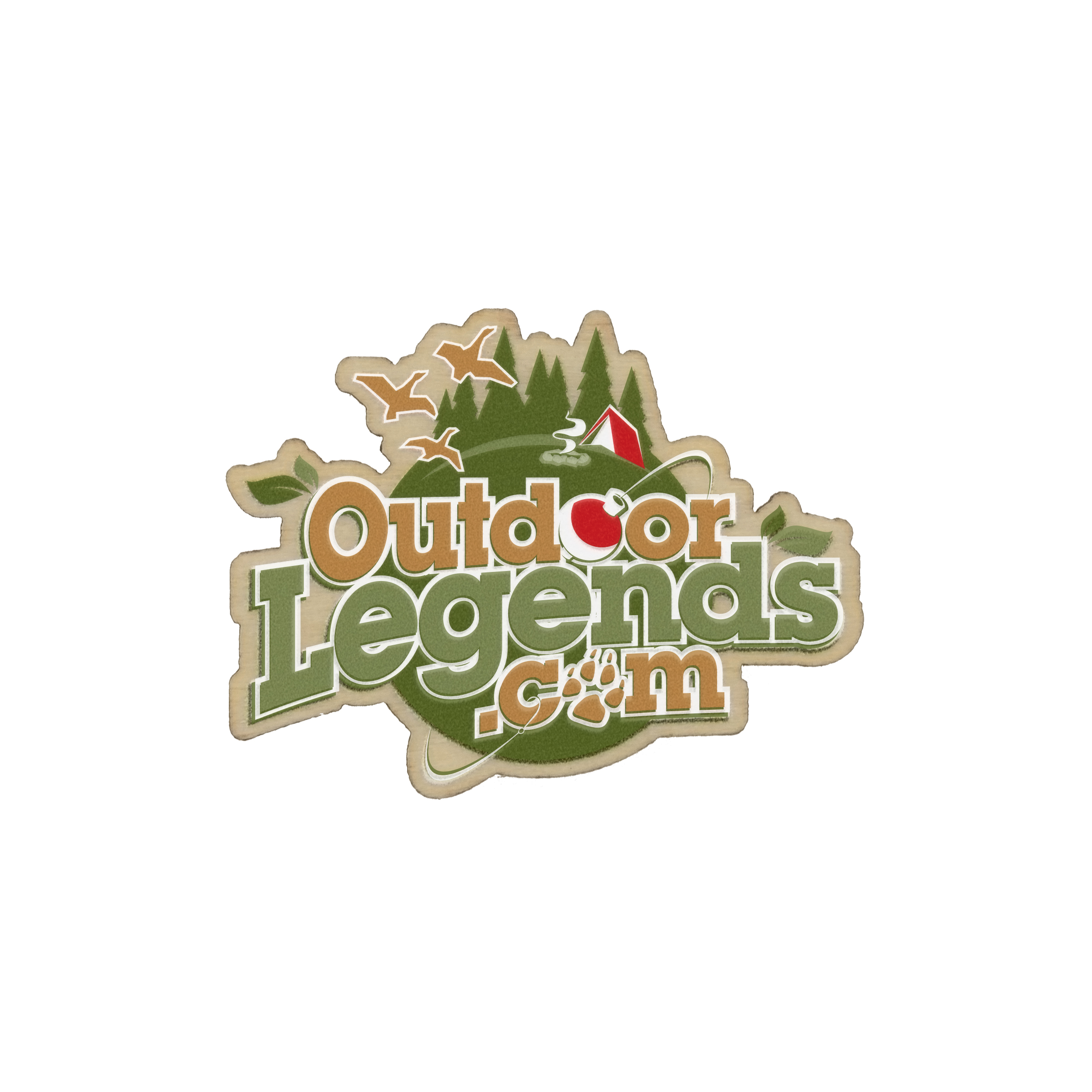 Wood Lapel Pins Full Color (1-1/2") 6