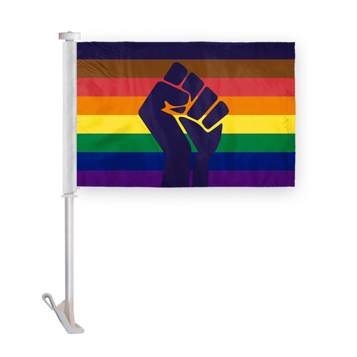 10.5" x 15 " POC with fist Premium Car Flag 2