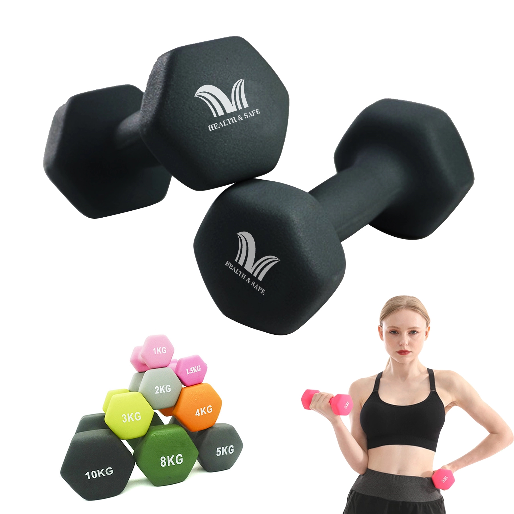 Basics Neoprene Dumbbells Weights 2
