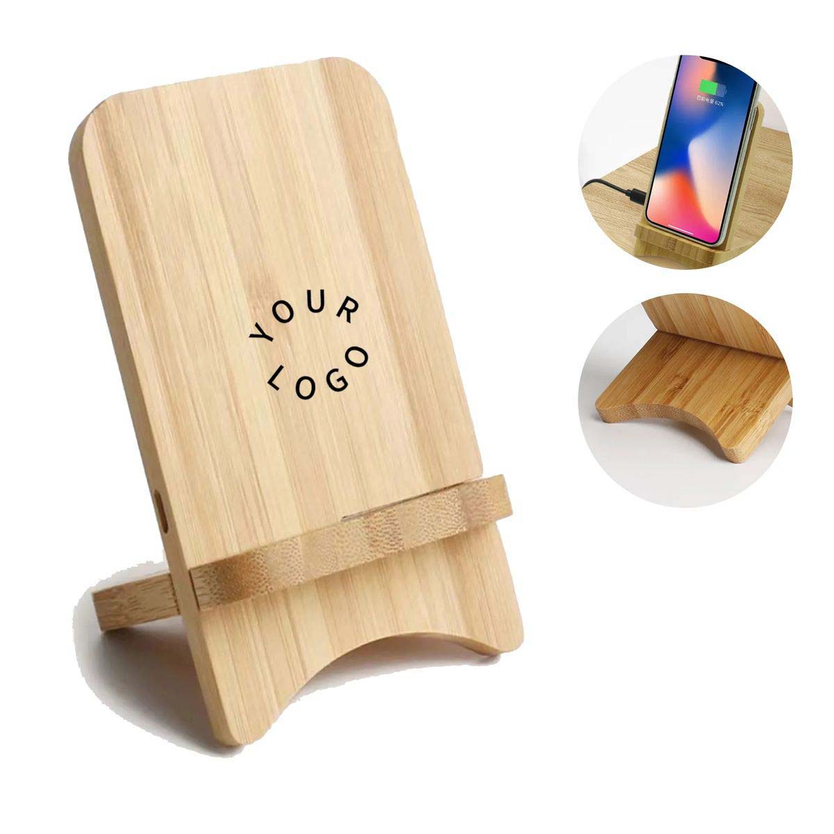 Eco Friendly Bamboo Phone Charger Stand 2