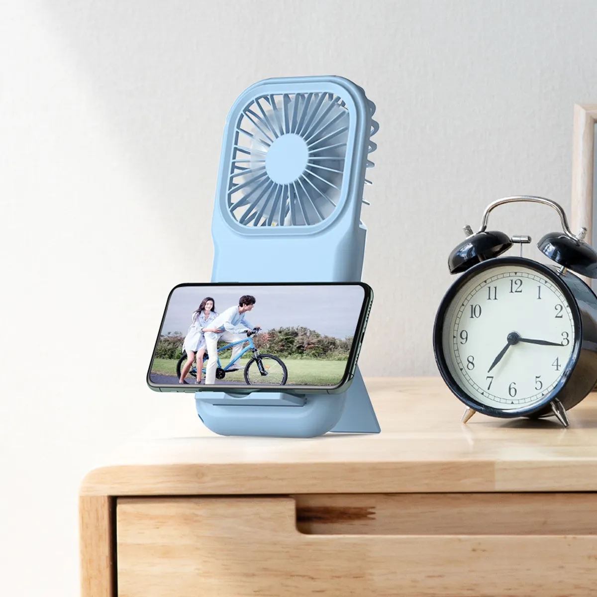 Portable Mini Fan Foldable Phone Stand 3 Speed Quiet USB Fan 5