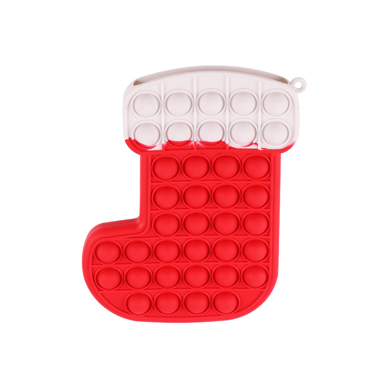 Christmas Sock Old Man Rodent Control Pioneer Versatile Silicone Coin Purse/ Key Chain 7