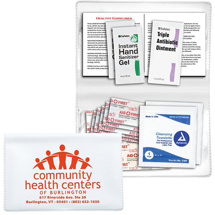 "Delilah" 12 Piece First Aid Kit In Colorful Vinyl Pouch 22