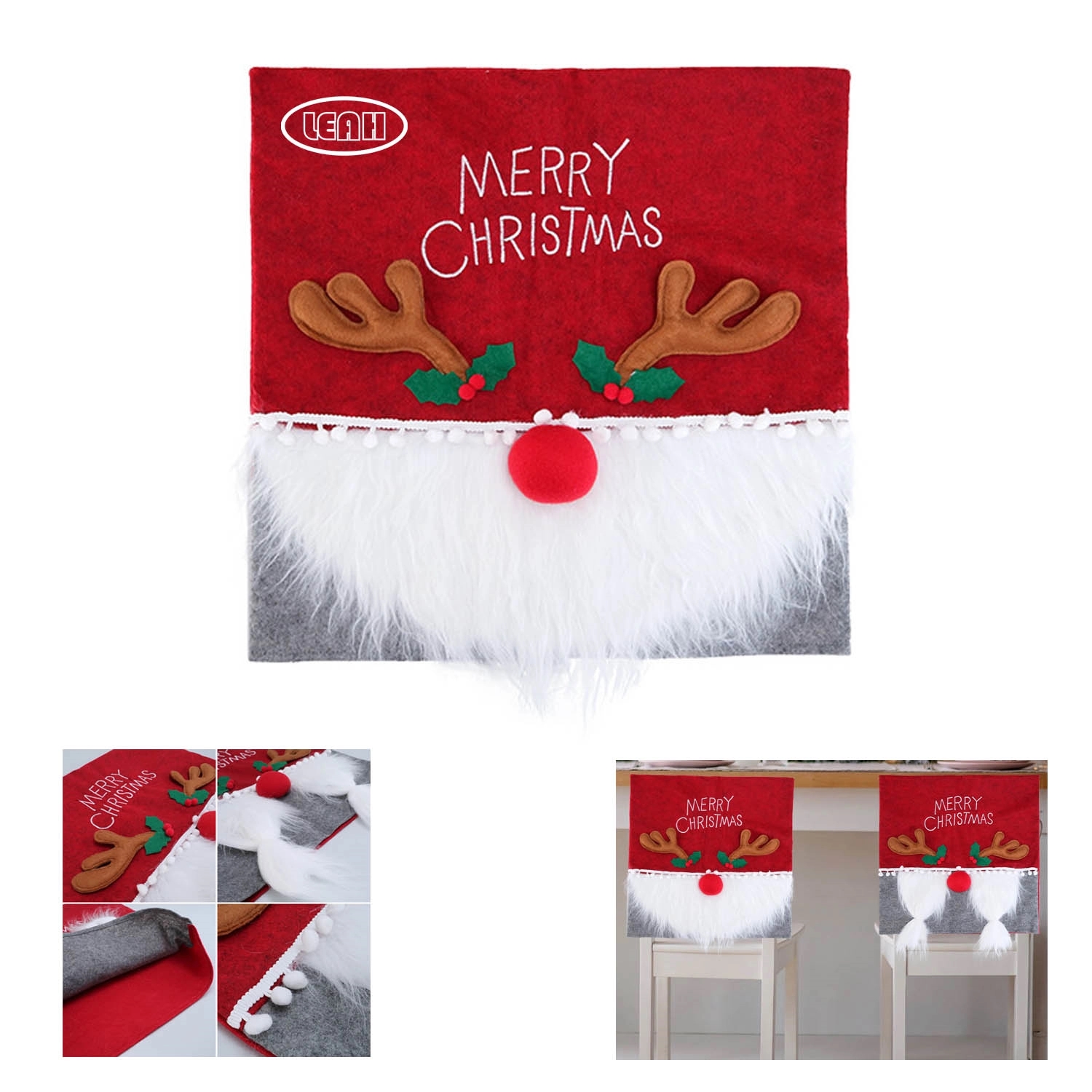 Christmas Chair Back Cap Covers 2
