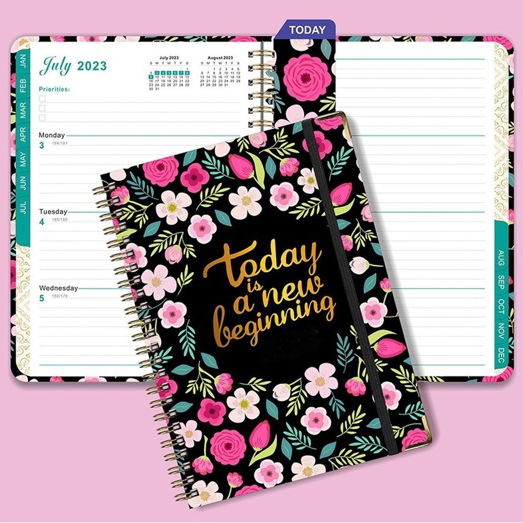 Twin-Wire Binding Weekly And Monthly Planner 3