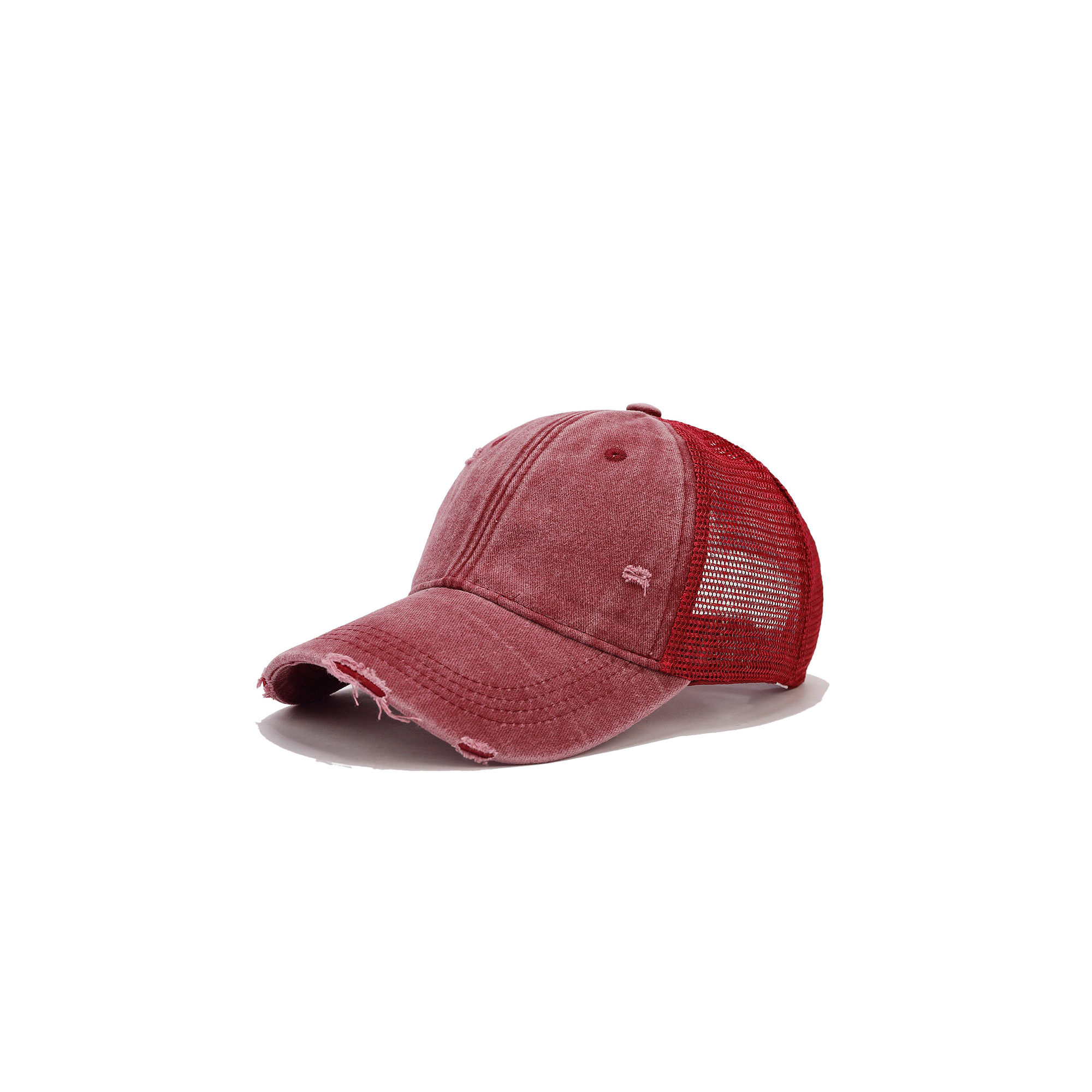 Cotton Ponytail Adjustable Criss Cross Dad Cap 11