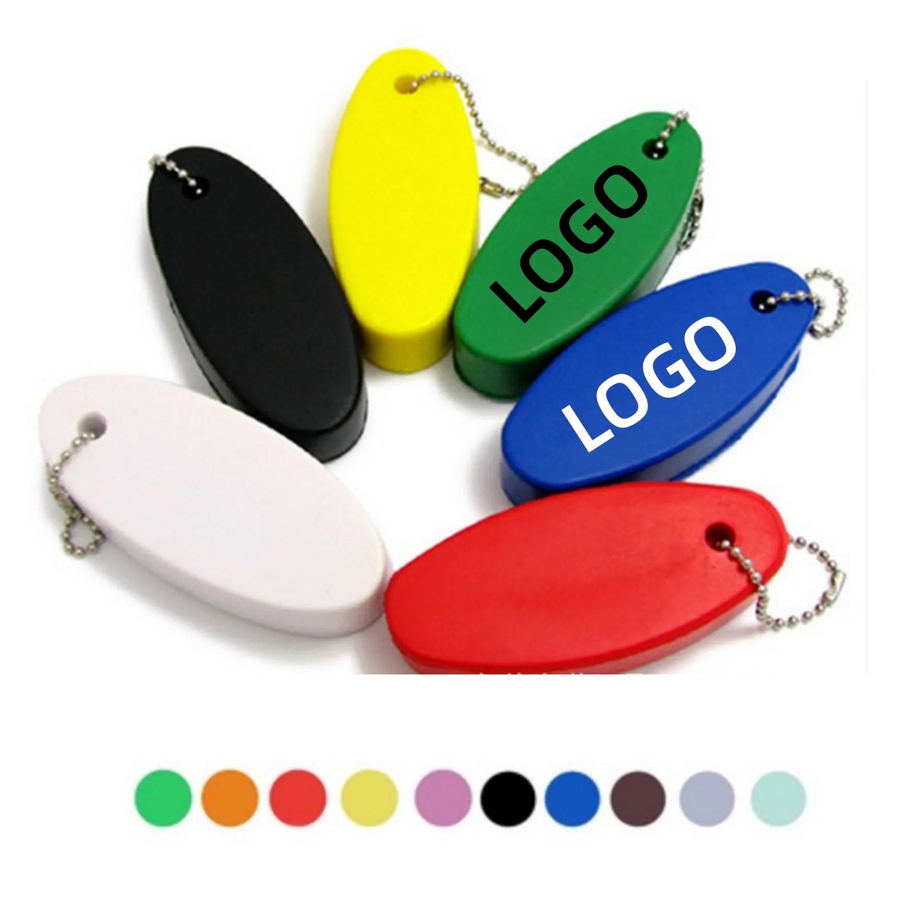 Oval Shaped Foam Floating Key Ring 2