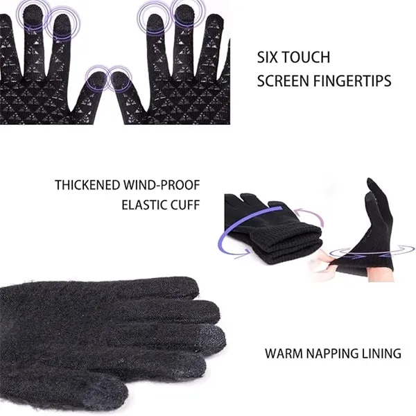 Winter  Cold Weather Touch Screen Thermal Warm Knit Gloves 4