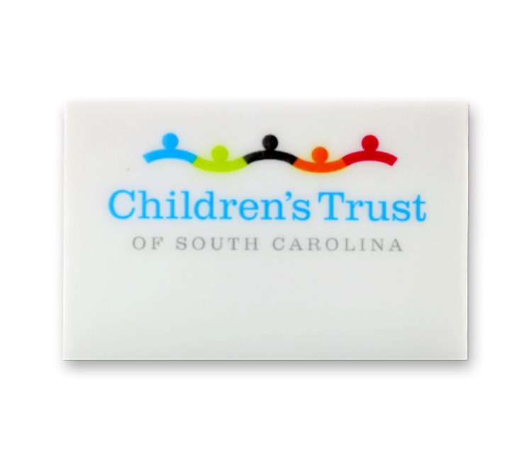 2" x 3" White Plastic Reusable Badge 5
