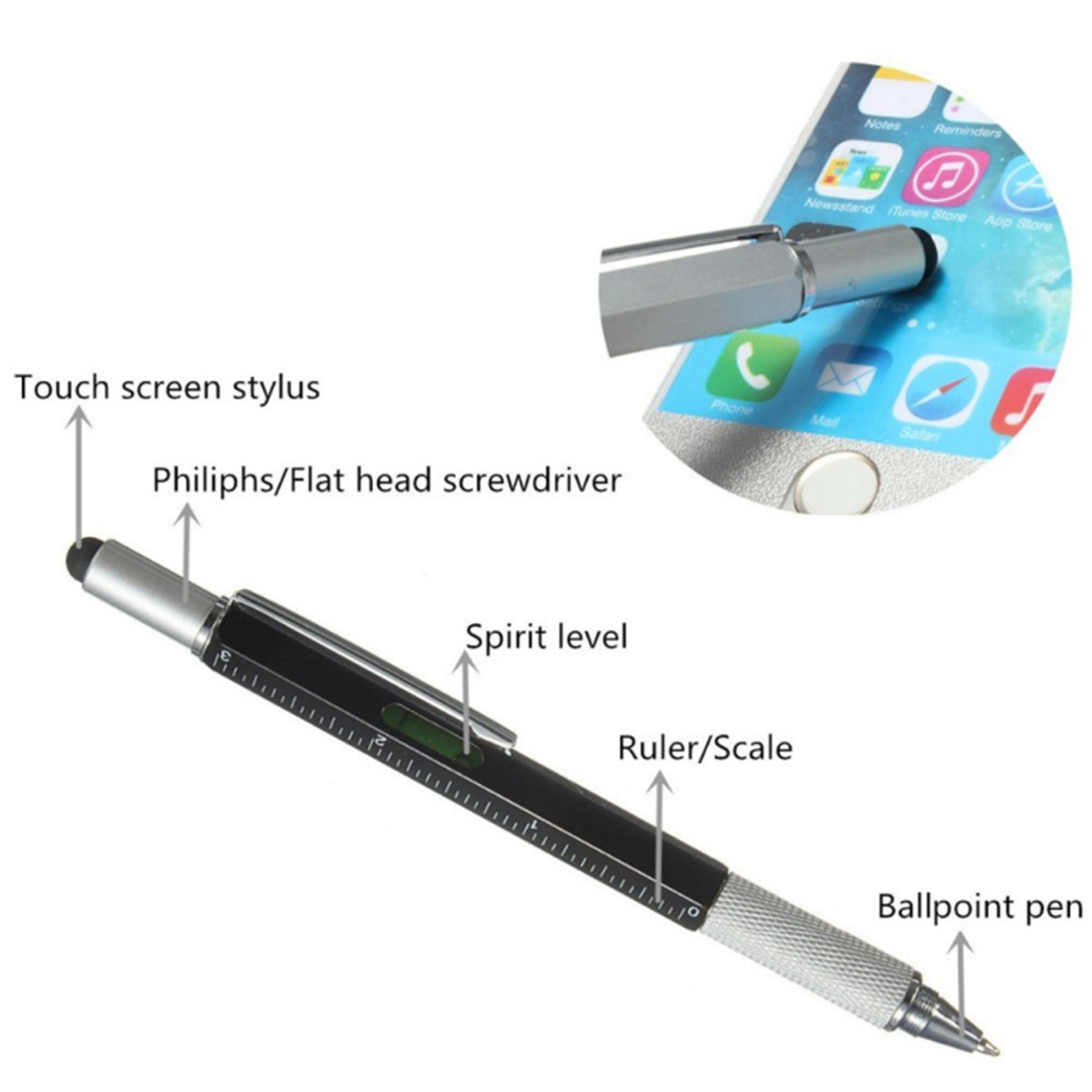 6 In 1 Multi Function Ball Point Pen 3