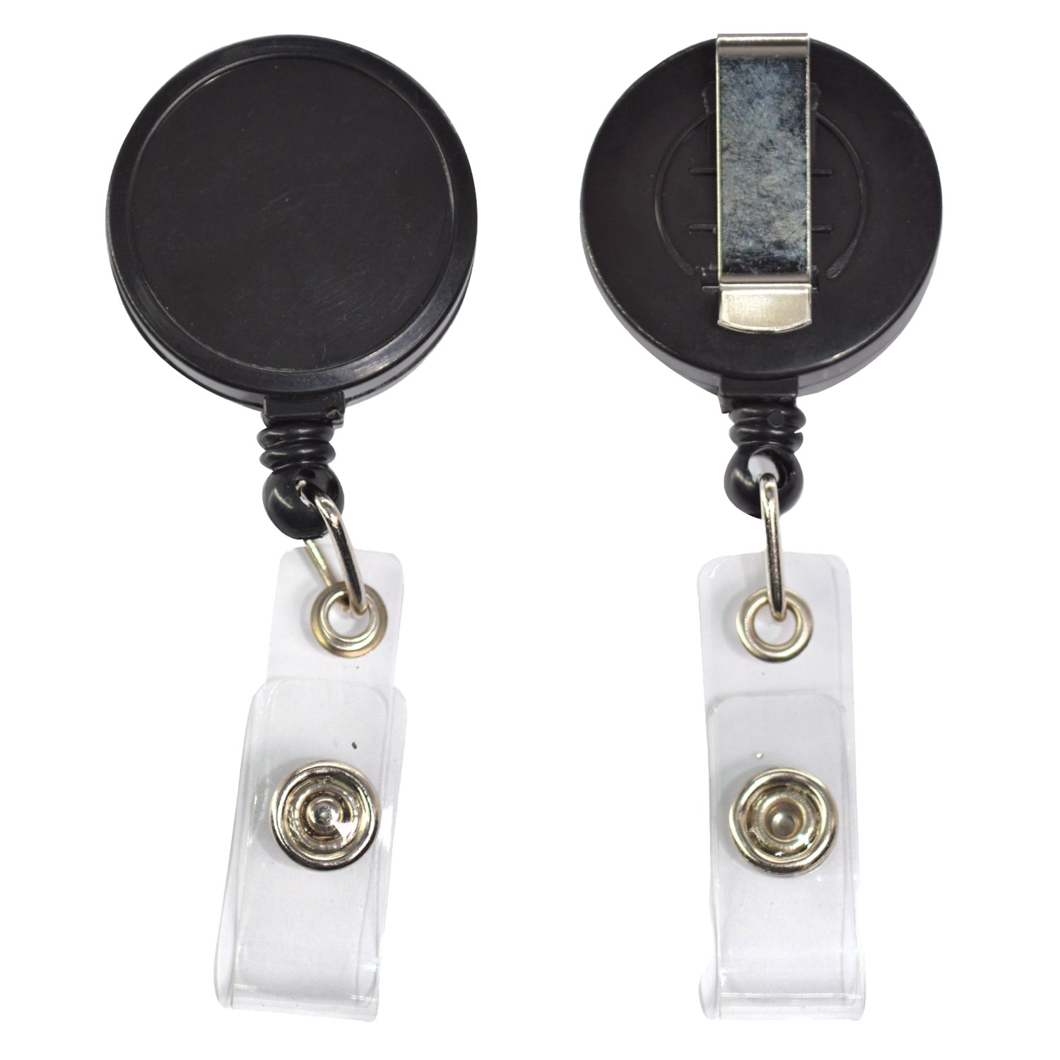 Large Retractable Round Badge Reel w/ Belt Clip