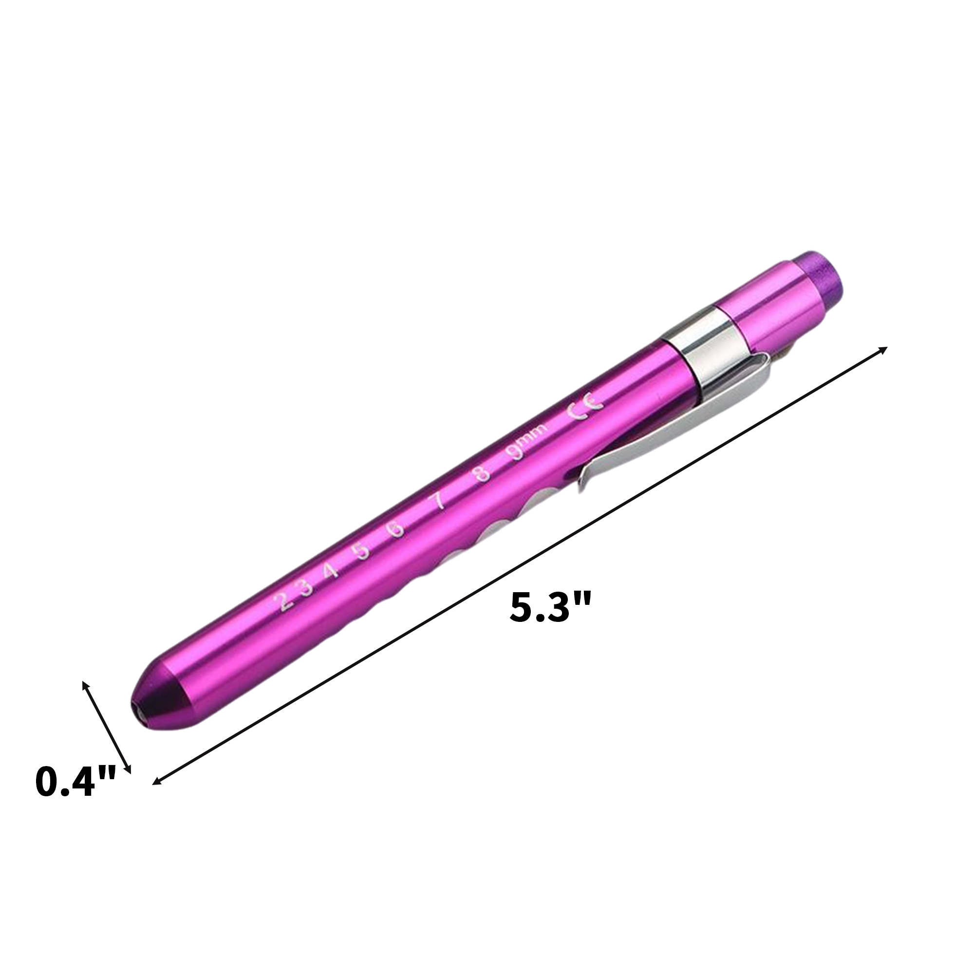 Aluminum Alloy Medical Penlight With Pupil Gauge 3
