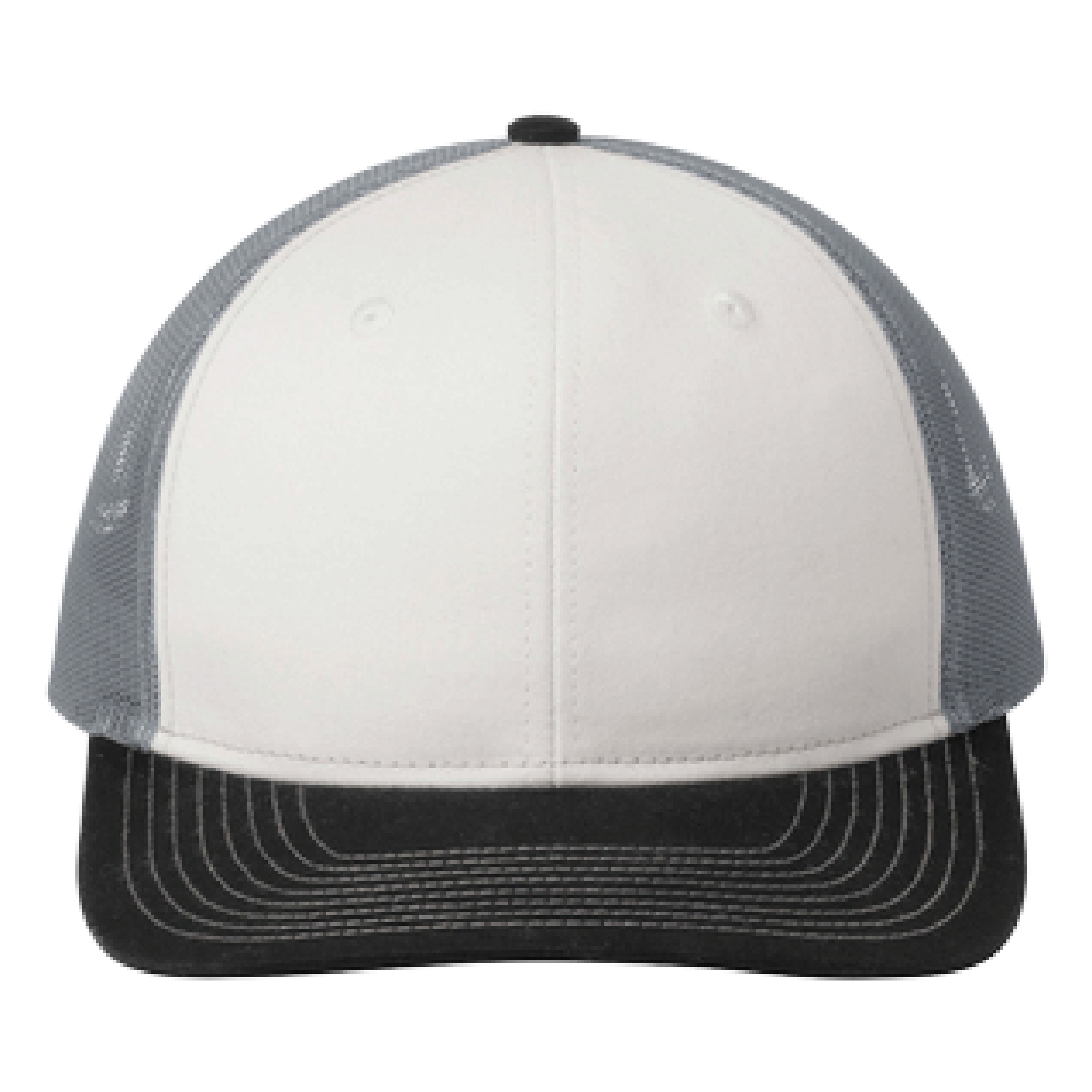 Port Authority C402 6-Panel Snapback Trucker Hat w/Leatherette Adhesive Patches or Embroidery 31