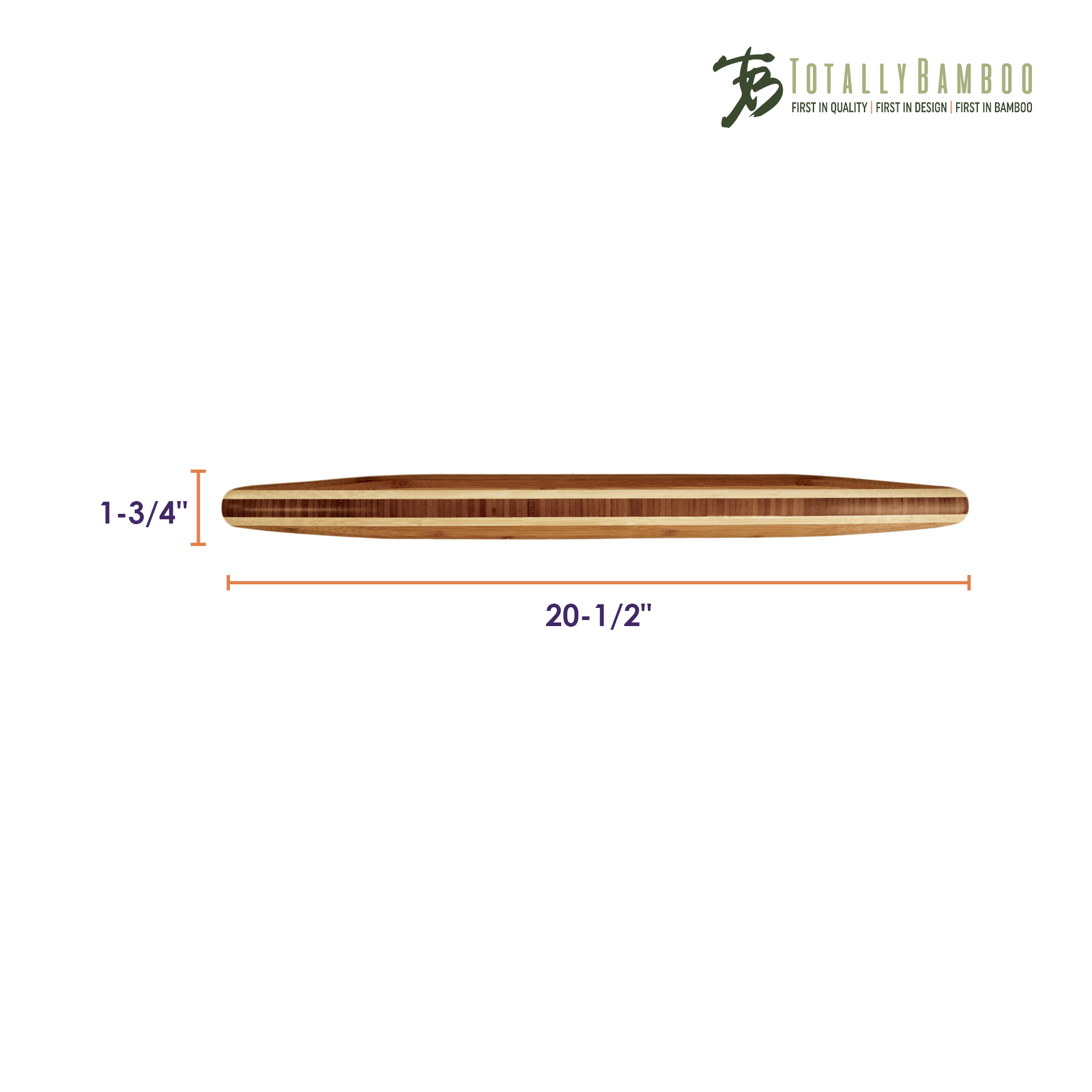 Bamboo Tapered Rolling Pin w/ Inlay 4