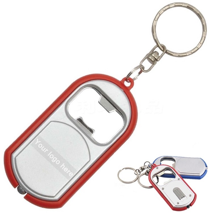 Custom Imprinted LED Light Keychain with Bottle Opener 2
