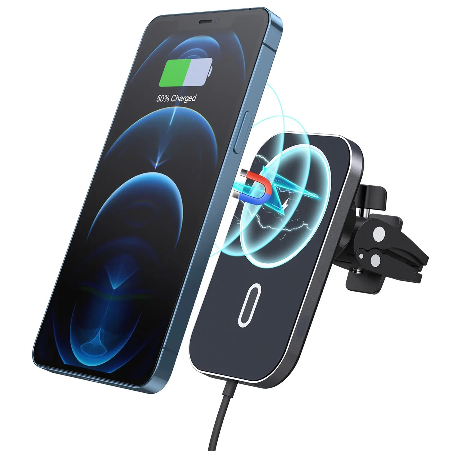 Magnetic Wireless Car Charger 3