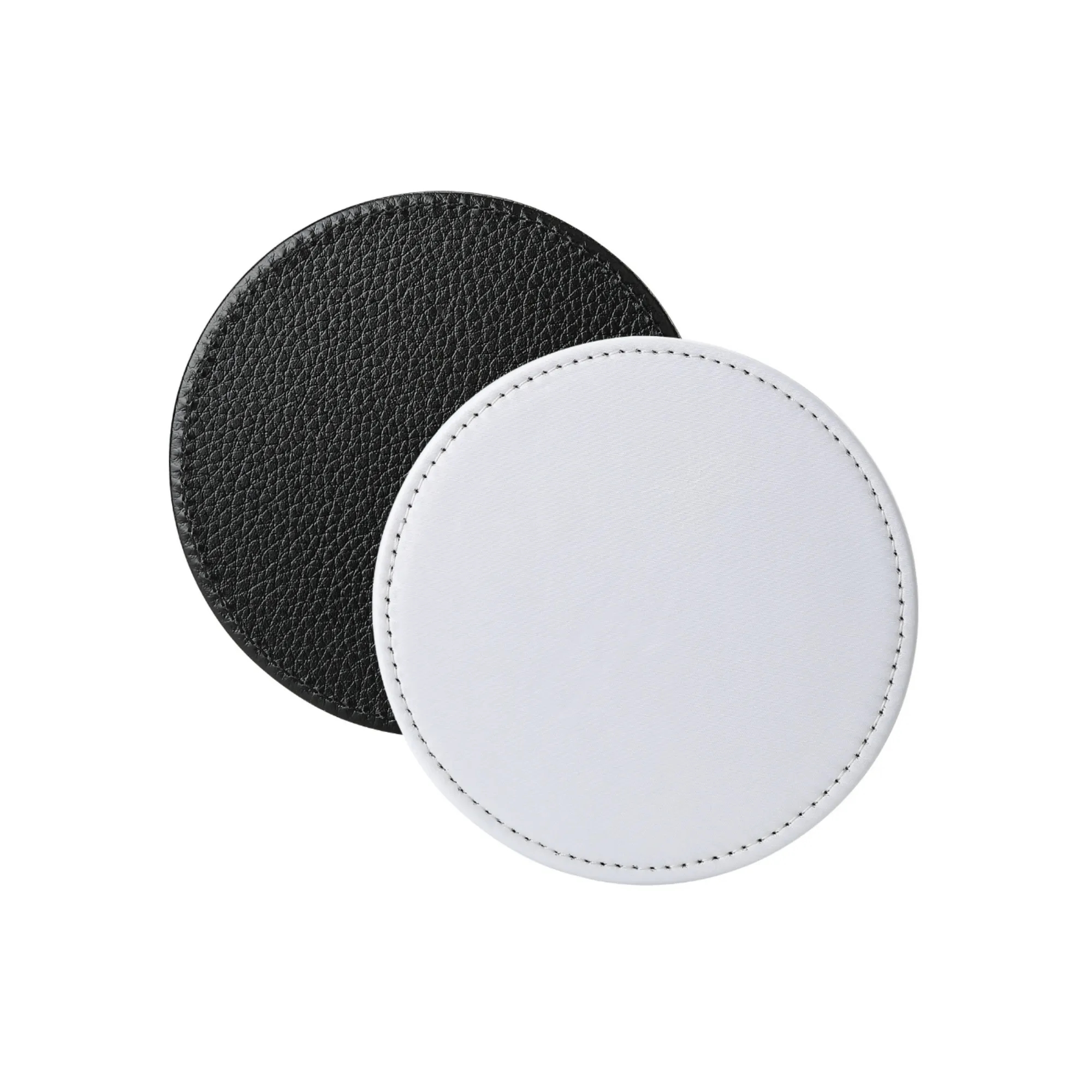 Premium PU Leather Coaster with Sewn Edge 2
