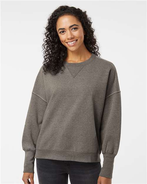Women's Sueded Fleece Crewneck Sweatshirt - W22712 17
