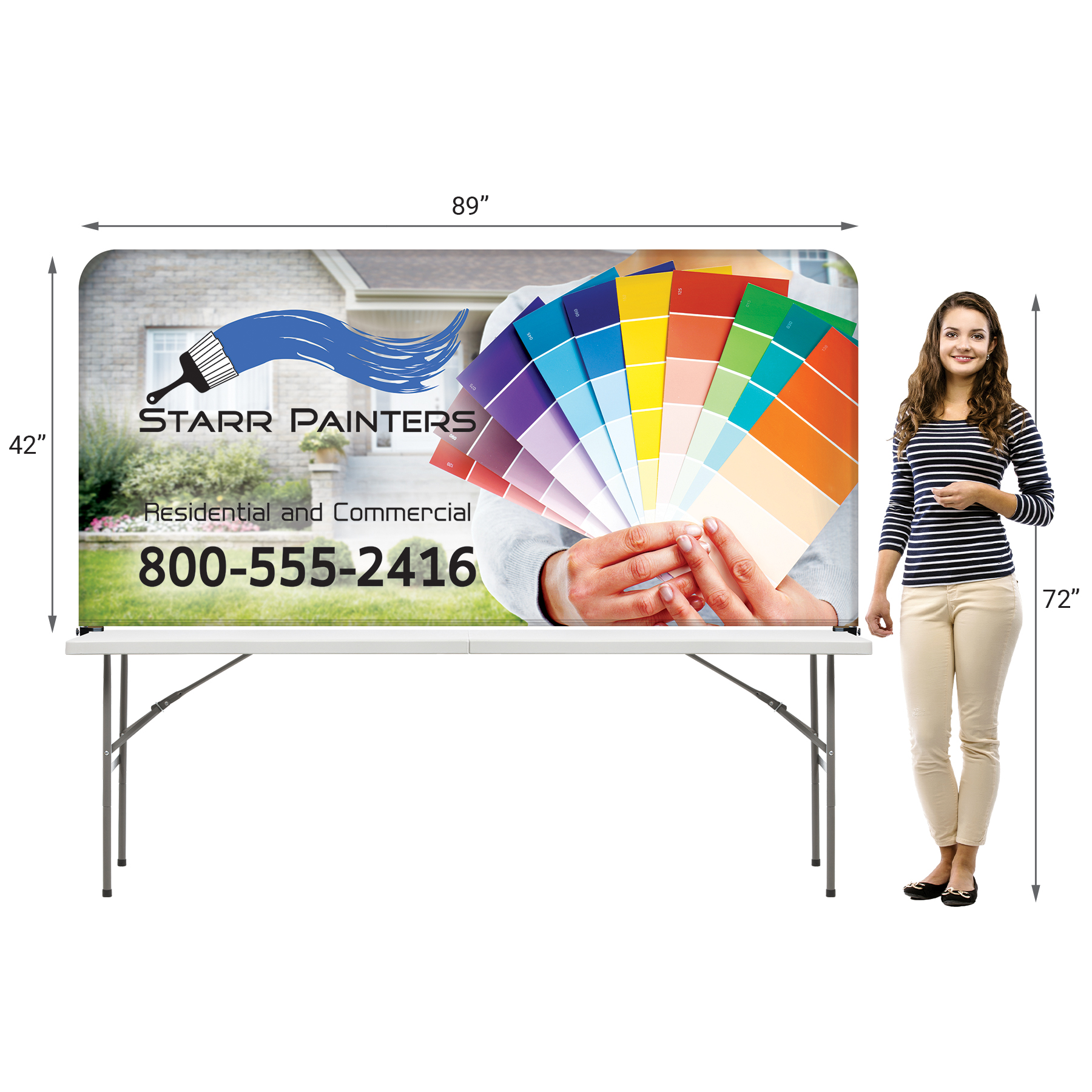 8' Table Top Hardware & Medium Banner Kit 8