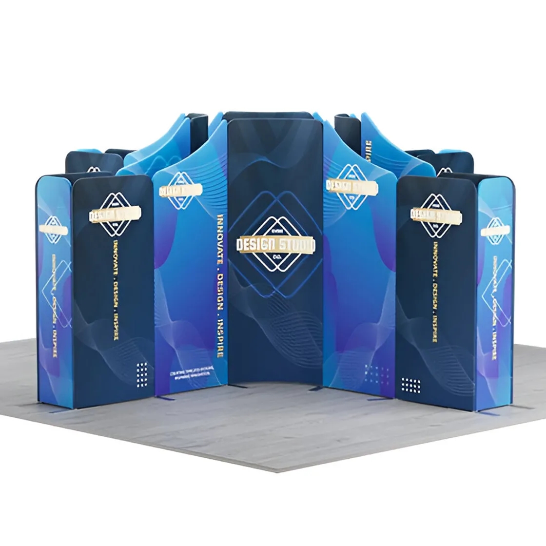 16.4x16.4ft Magnetic Modular Fabric Displays - Island Shape 2