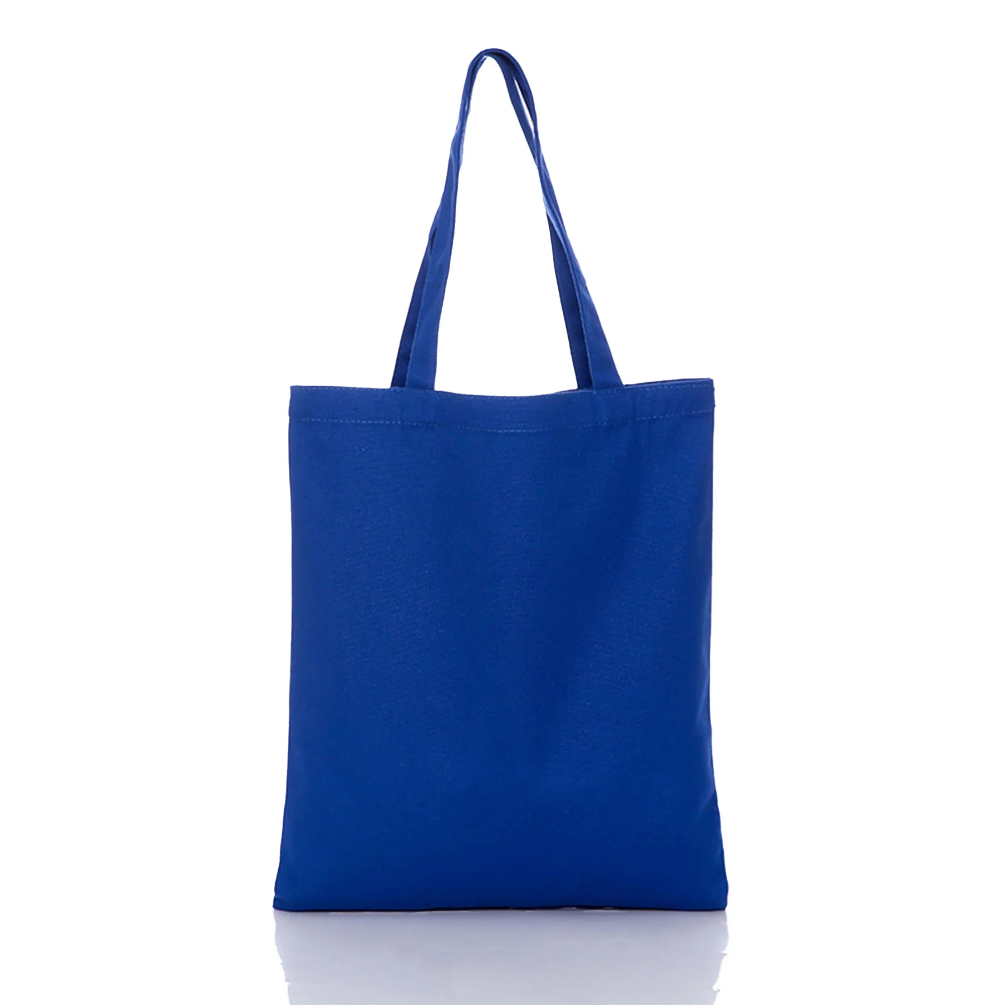 MOQ 10 Polyester Cotton Solid Color Hand-Held Canvas Bag, custom tote bag with logo imprint 2