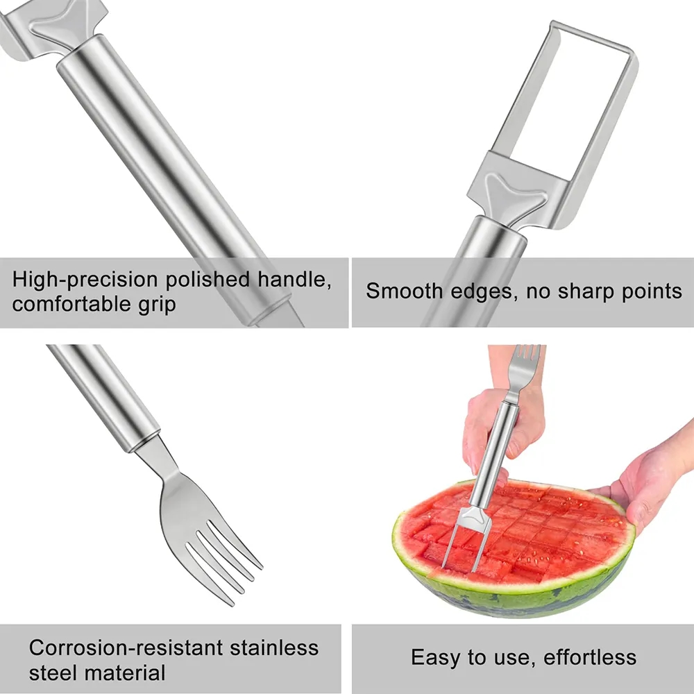 2 in 1 Stainless Steel Watermelon Slicer Fork 5