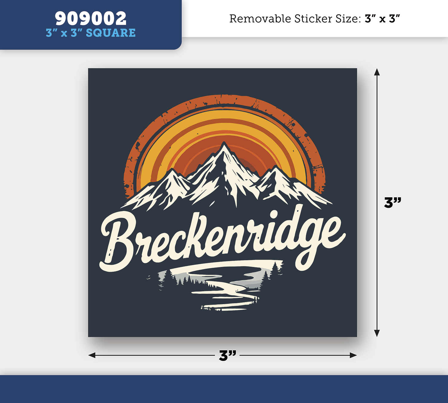 Square - Permanent Writeable Matte Sticker - 3" x 3" 1