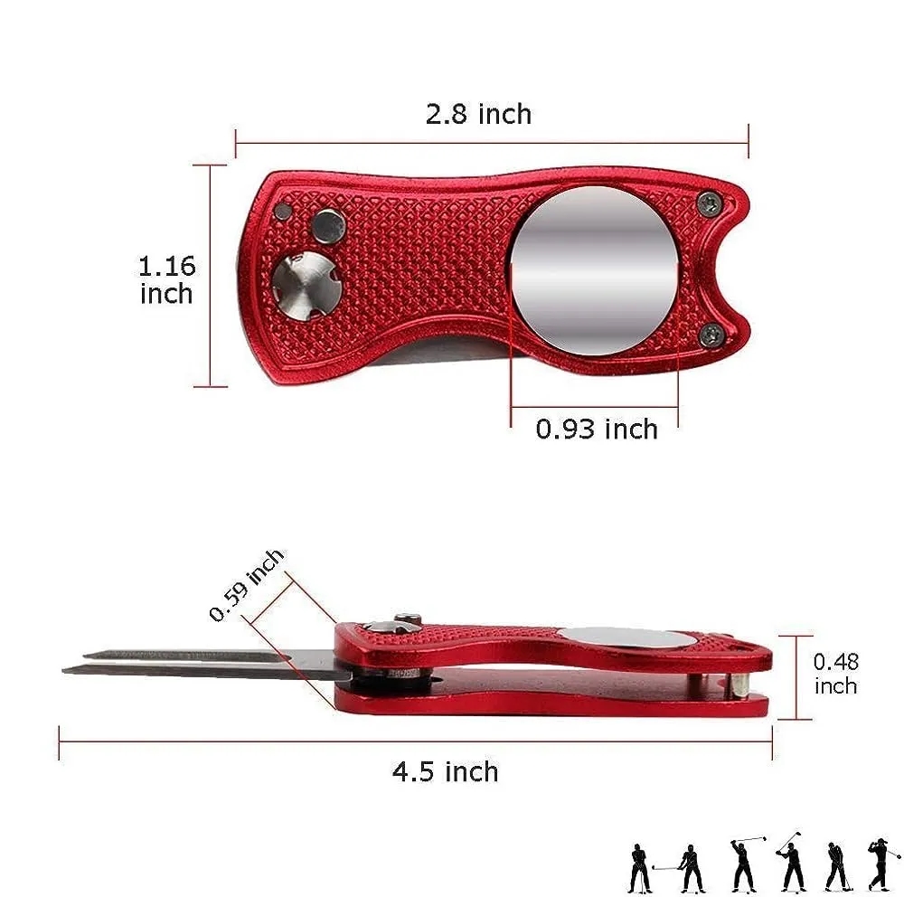 Golf Divot Repair Tool with Magnetic Ball Marker 1
