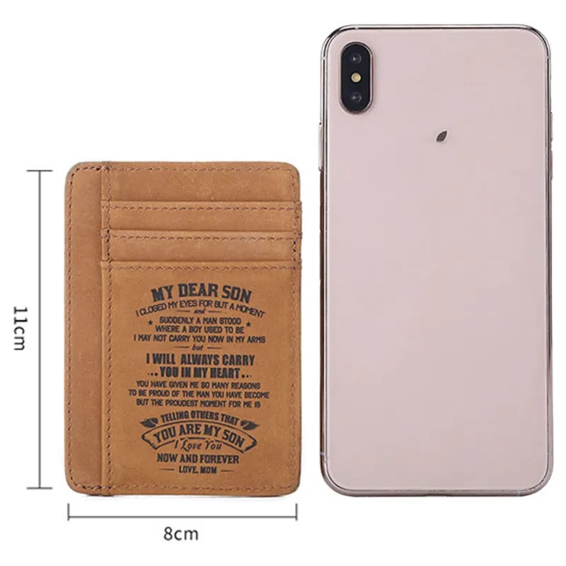 RFID Blocking Leather Slim Front Pocket Wallet 6