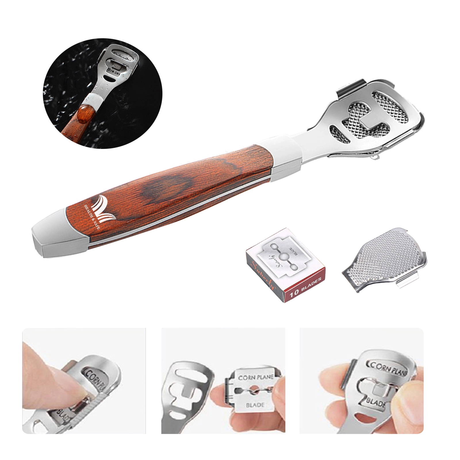 Stainless Steel Foot Care Callus Shaver Set 5