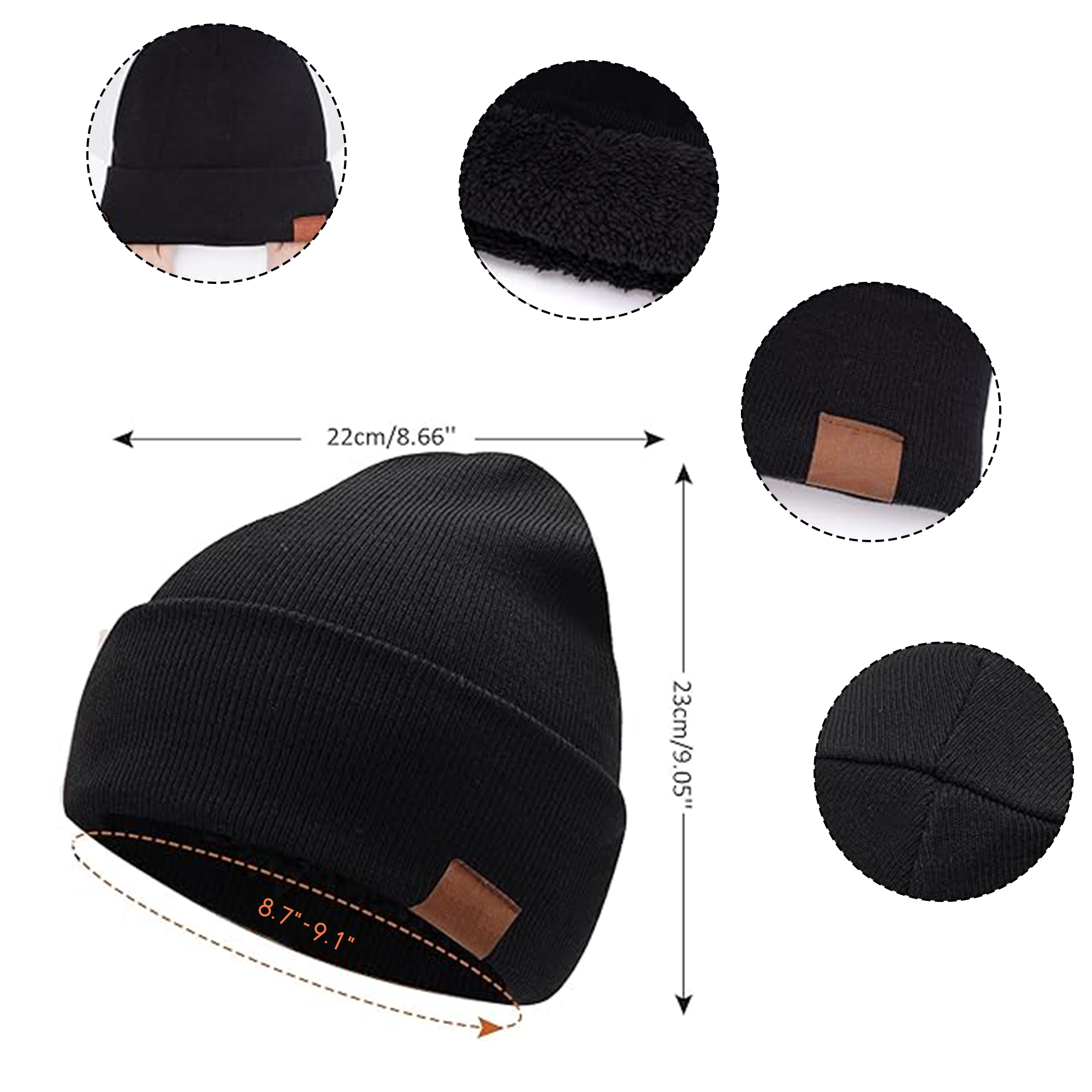 Winter Beanie Hat Touchscreen Gloves Scarf Gifts Set 2