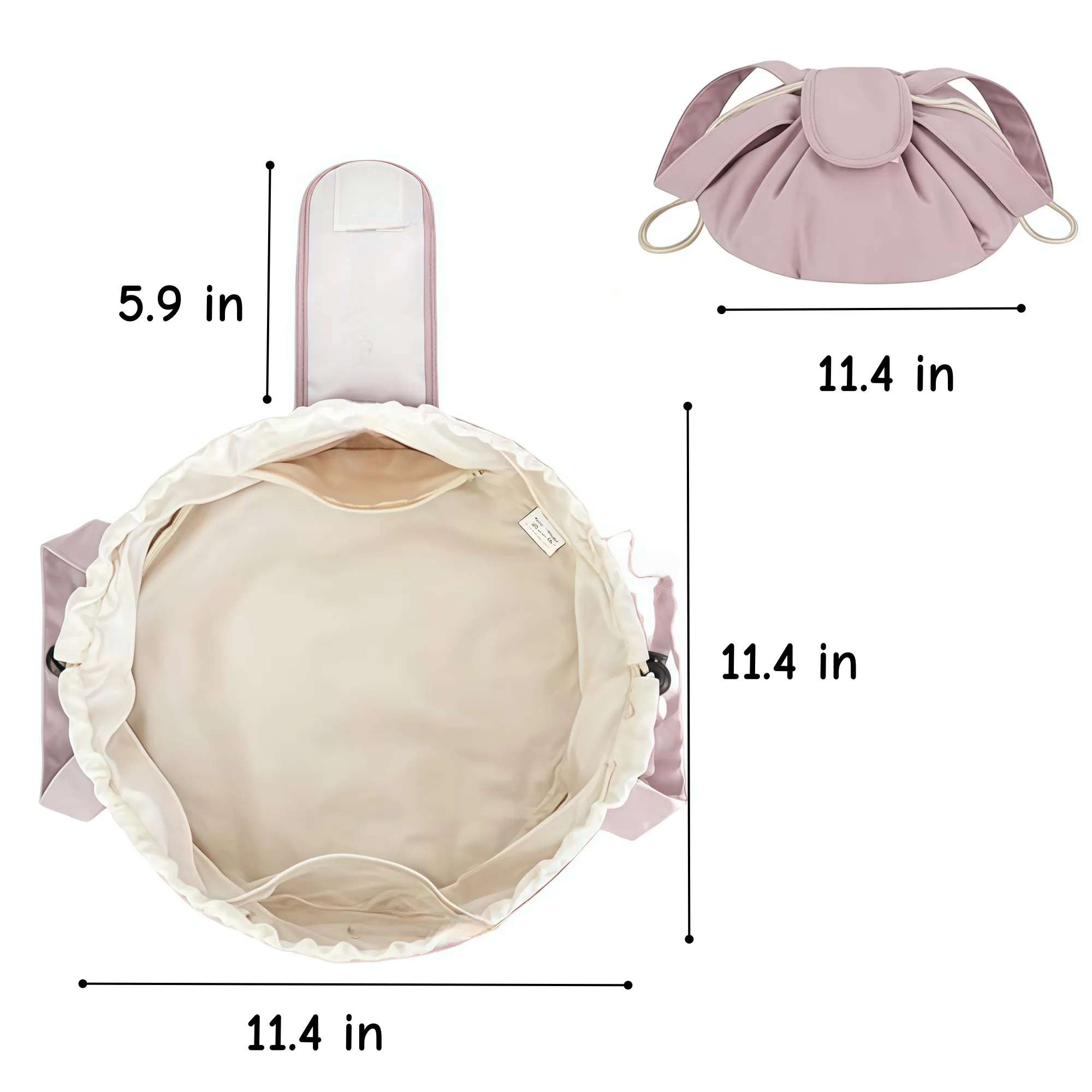 Large Drawstring Cosmetic Bag Travel Toiletry Pouch 2