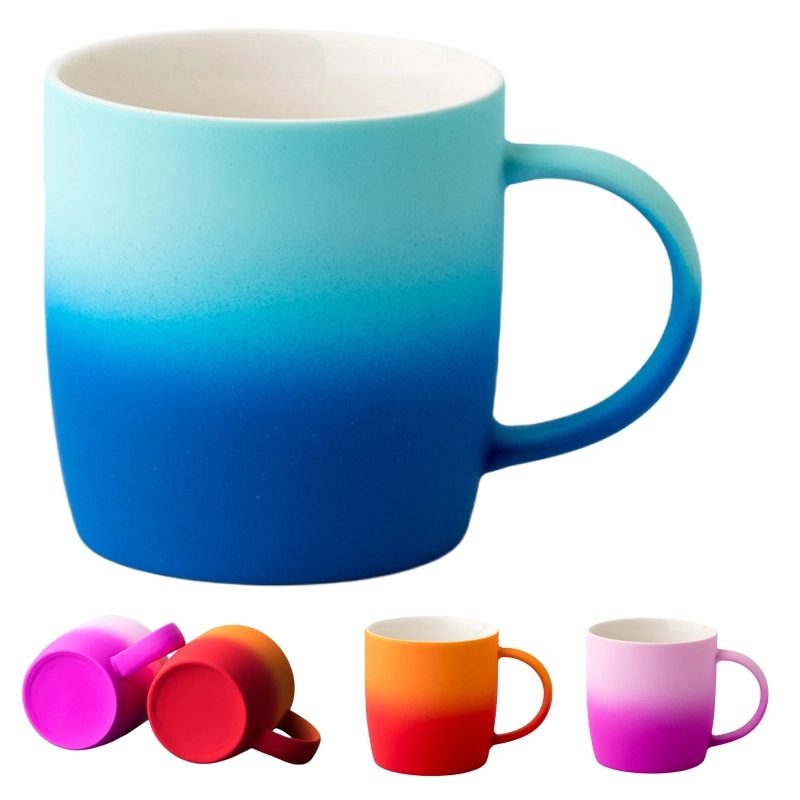 Custom 12 oz. Frosted Gradient Ceramic Mugs 5