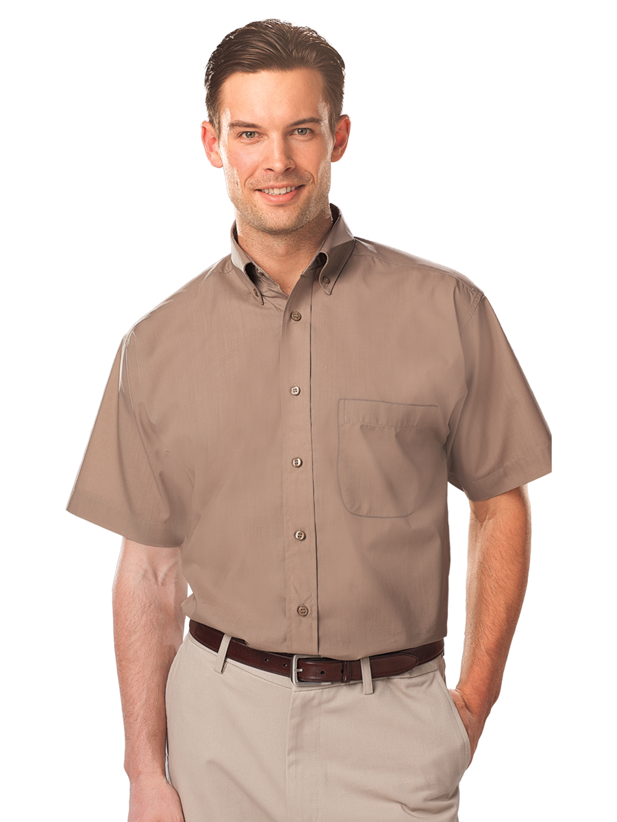 Blue Generation - Men's 1-Pocket Short Sleeve Value Poplin Shirt 10