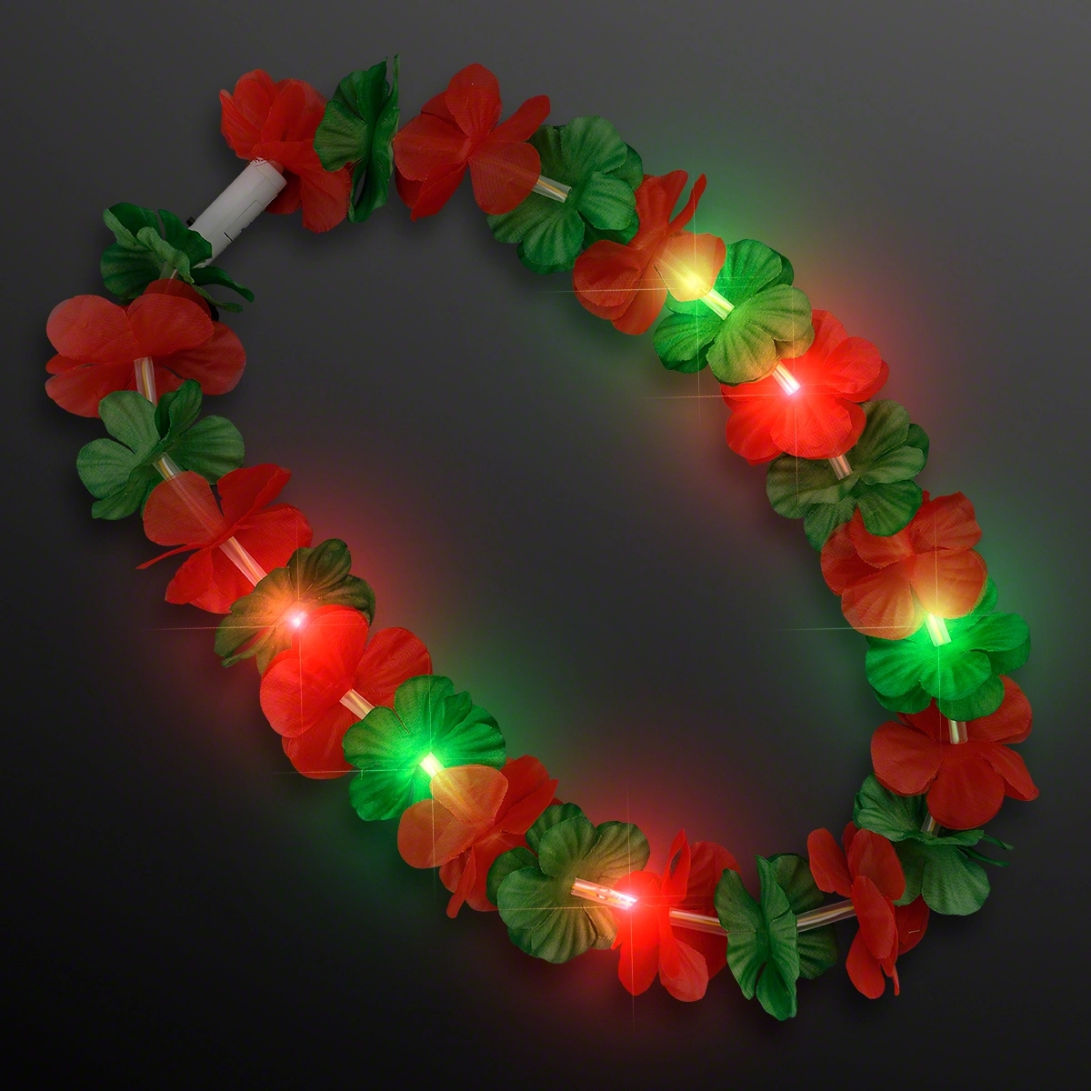 LED Hawaiian Flower Lei Party Necklaces 11