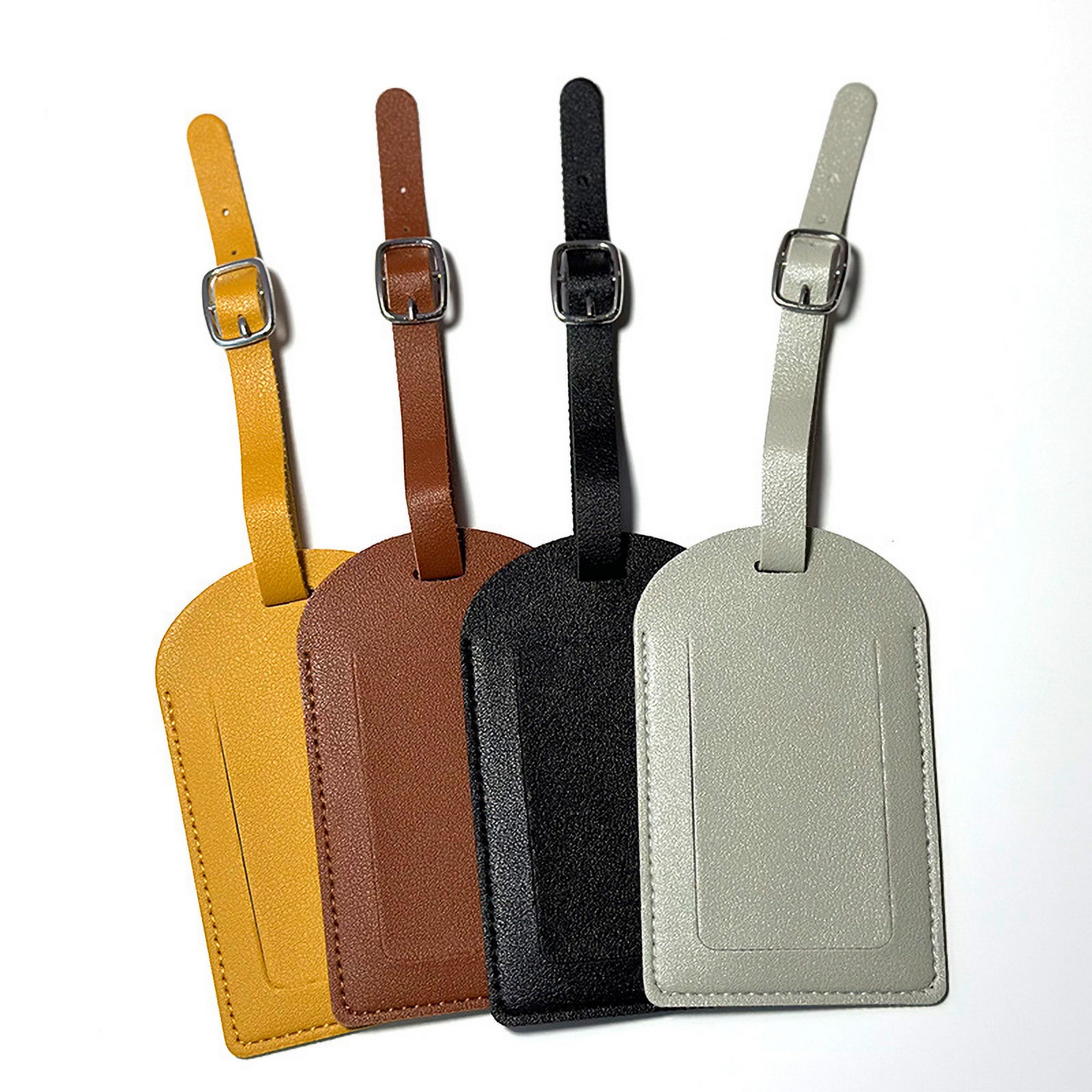 Luggage Tag Faux Leather for Suitcase Men Women Kids 2