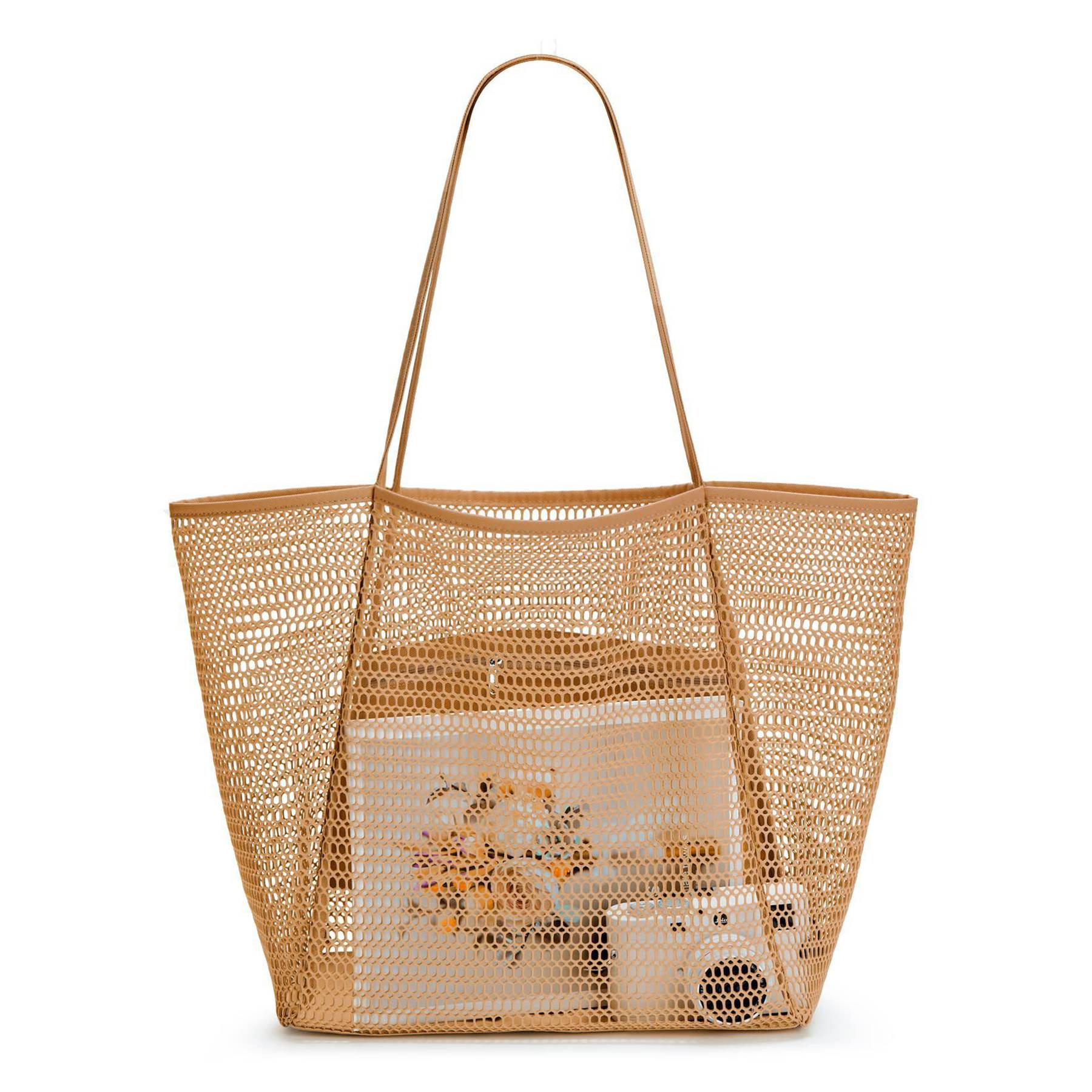 Polyester Casual Beach Mesh Tote Bag 8
