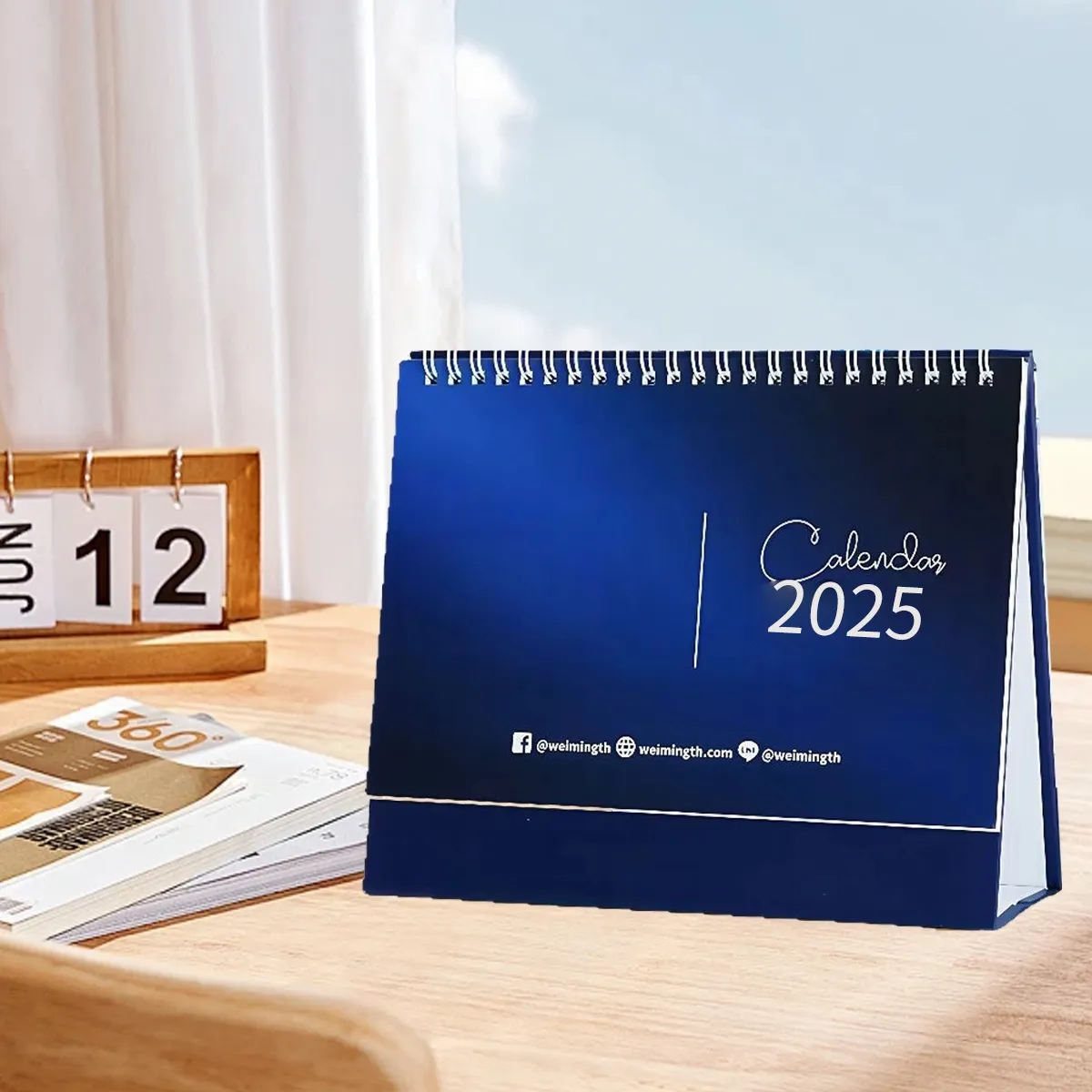 2026 Spiral Bound Tent Stand Desk Calendar 4