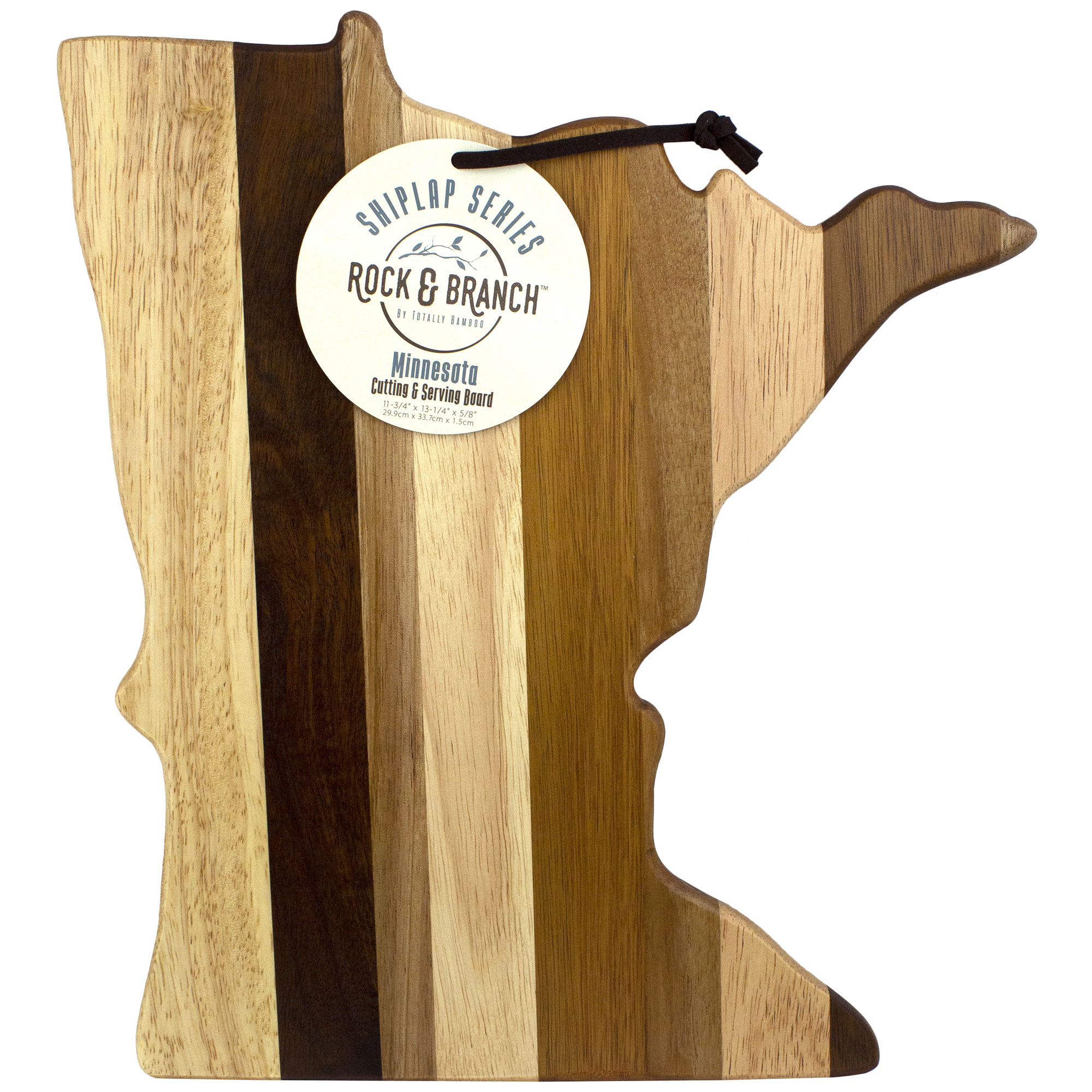 Rock & Branch® Shiplap Series Minnesota State Shaped Wood Serving and Cutting Board 3